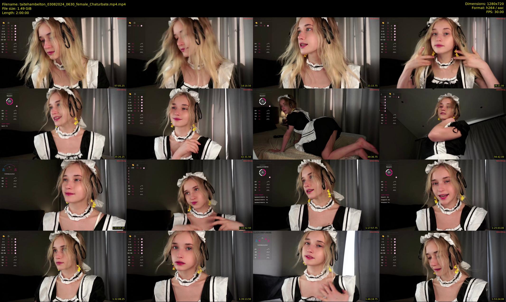 taitehambelton — 120 minute Chaturbate female cam show recording, 720p, Aug 3, 2024