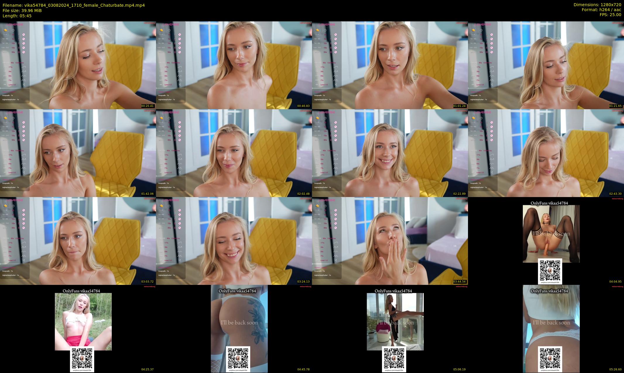 vika54784 — 6 minute Chaturbate female cam show recording, 720p, Aug 3, 2024