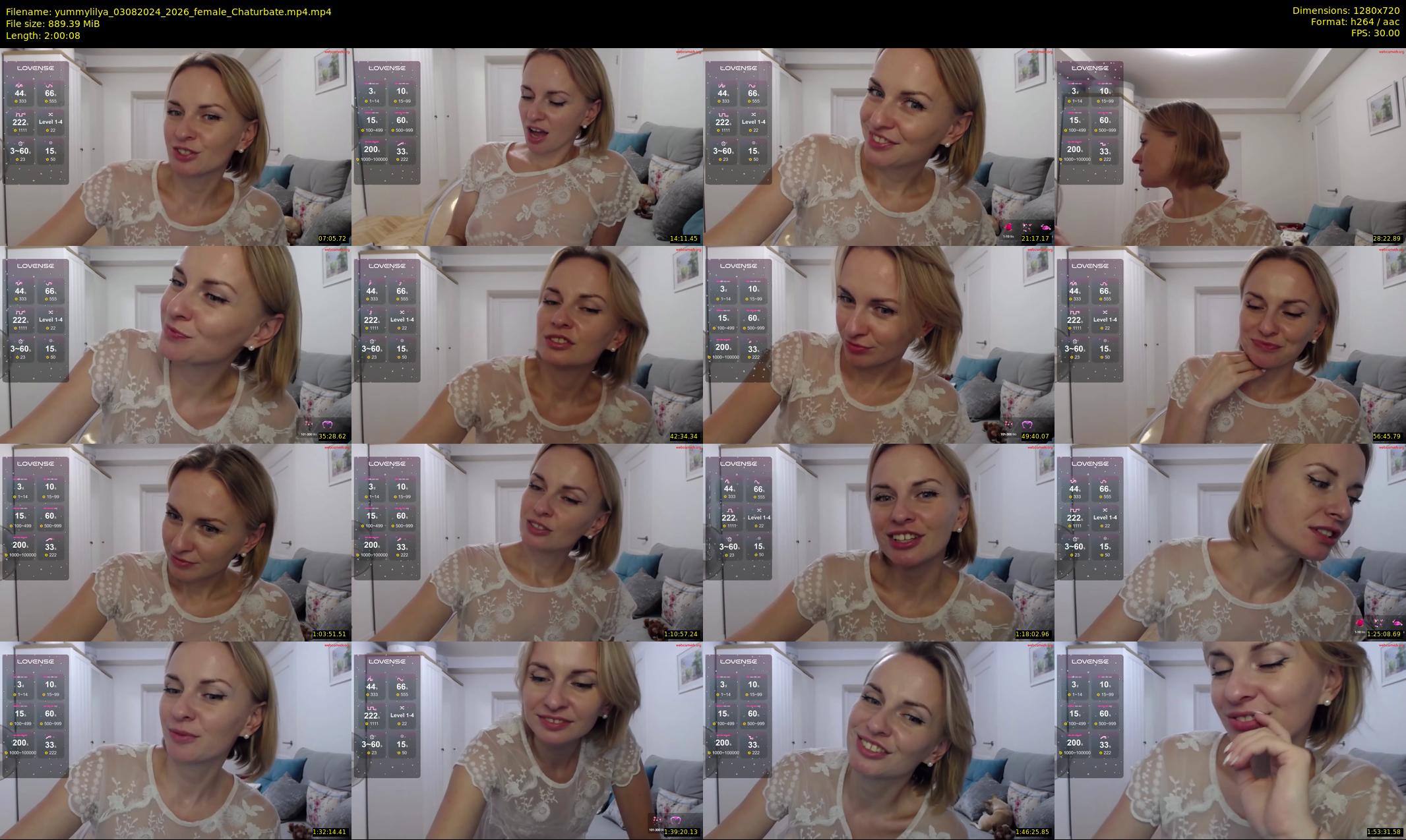 yummylilya — 121 minute Chaturbate female cam show recording, 720p, Aug 3, 2024
