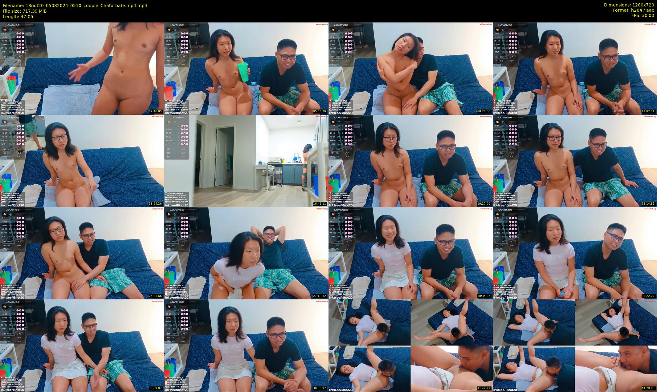 18not20 — 48 minute Chaturbate couple cam show recording, 720p, Aug 5, 2024