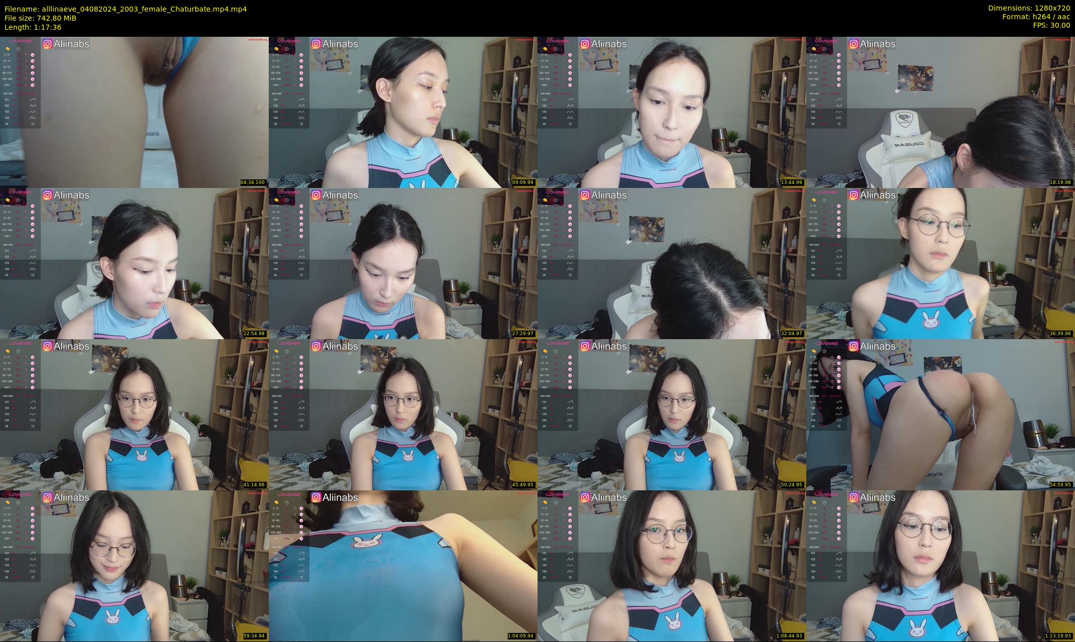 alllinaeve — 78 minute Chaturbate female cam show recording, 720p, Aug 4, 2024