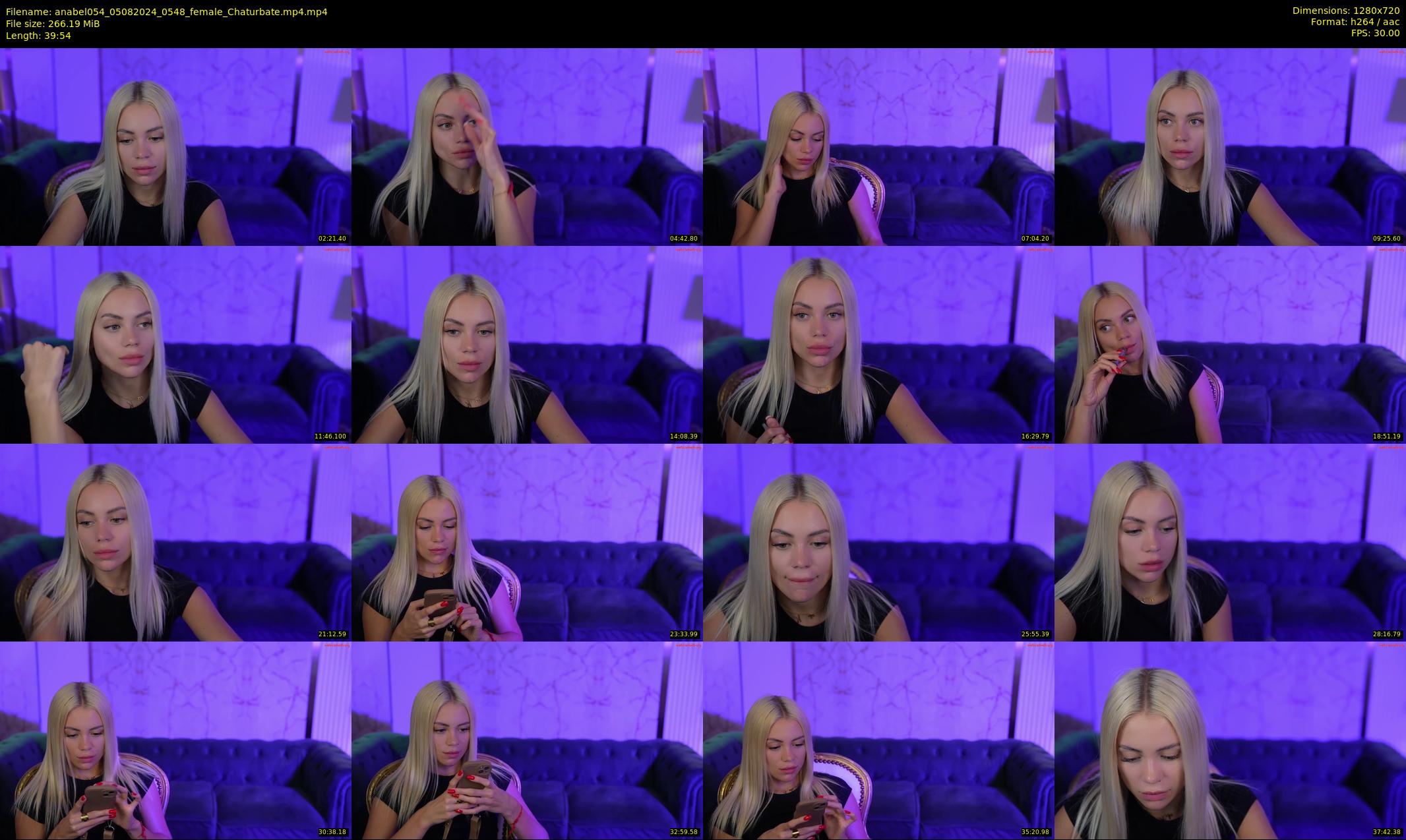 anabel054 — 40 minute Chaturbate female cam show recording, 720p, Aug 5, 2024