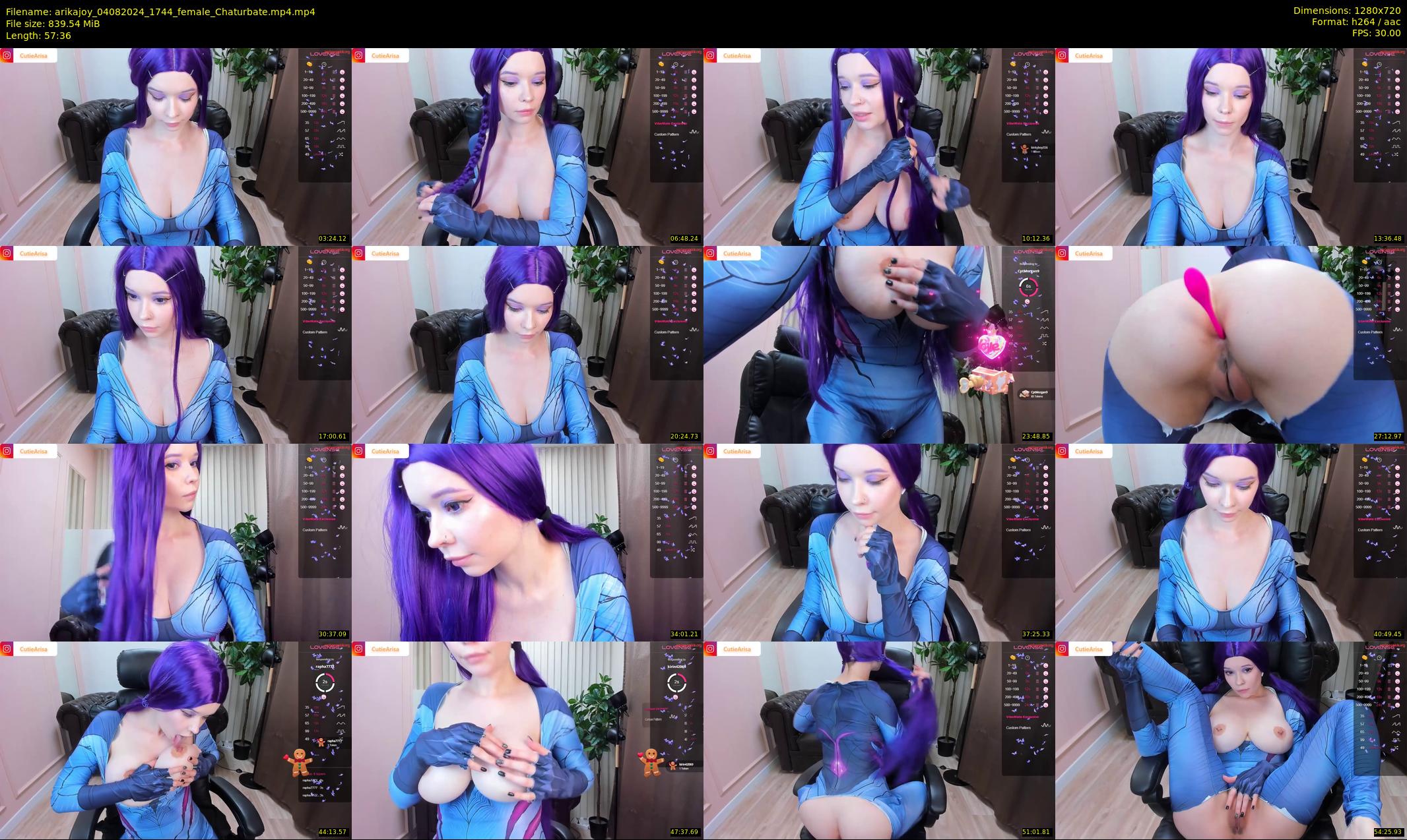 arikajoy — 58 minute Chaturbate female cam show recording, 720p, Aug 4, 2024