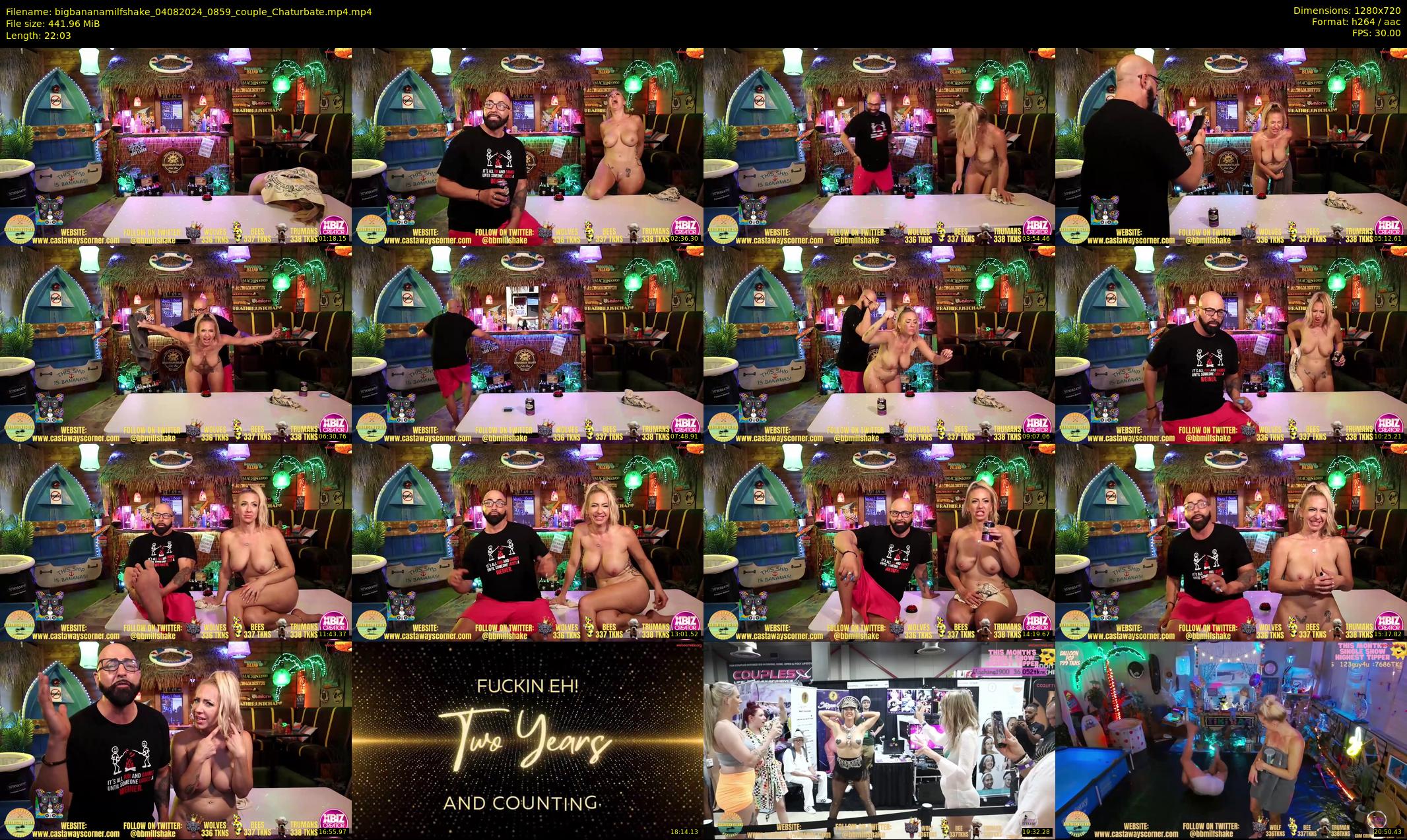 bigbananamilfshake — 23 minute Chaturbate couple cam show recording, 720p, Aug 4, 2024