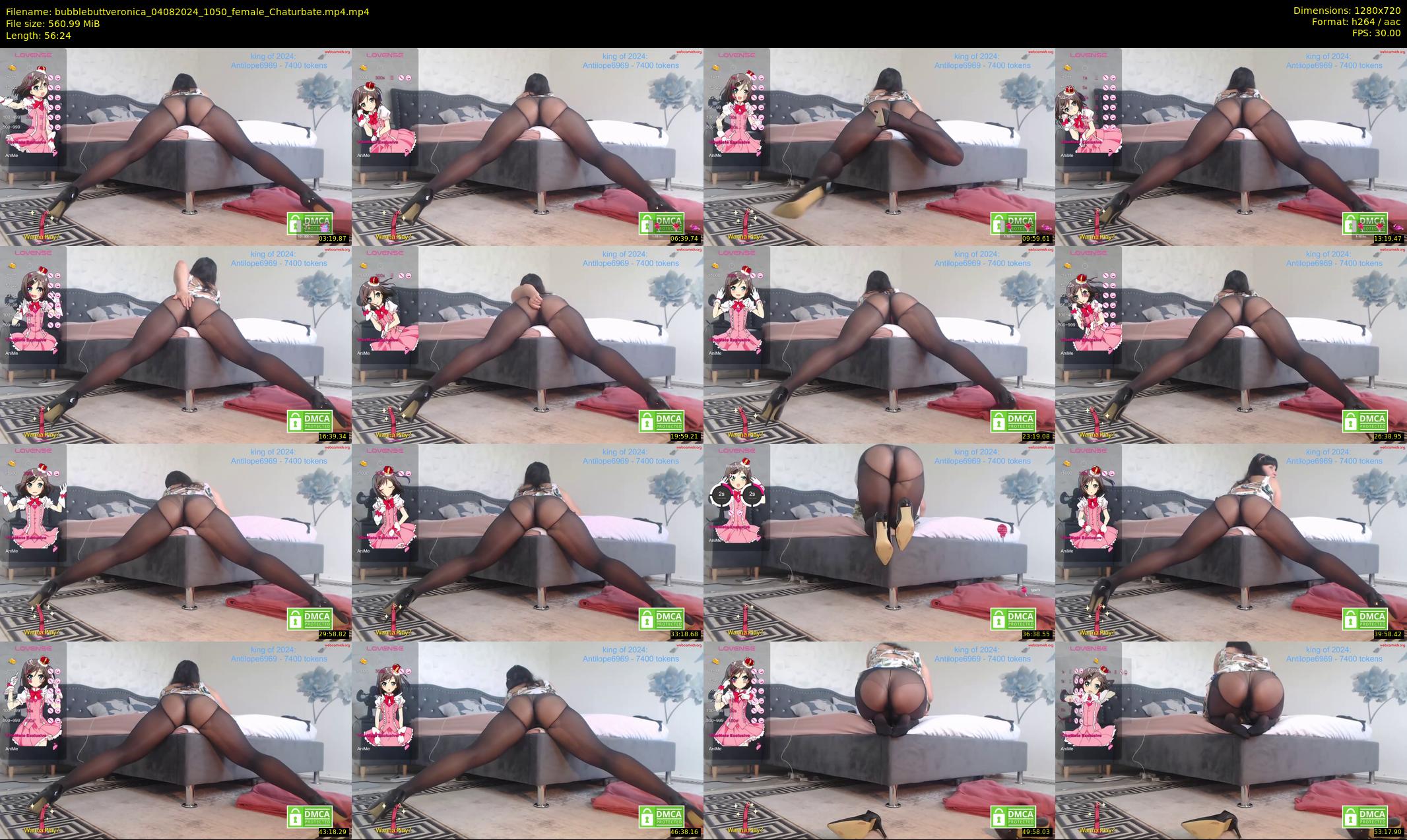 bubblebuttveronica — 57 minute Chaturbate female cam show recording, 720p, Aug 4, 2024