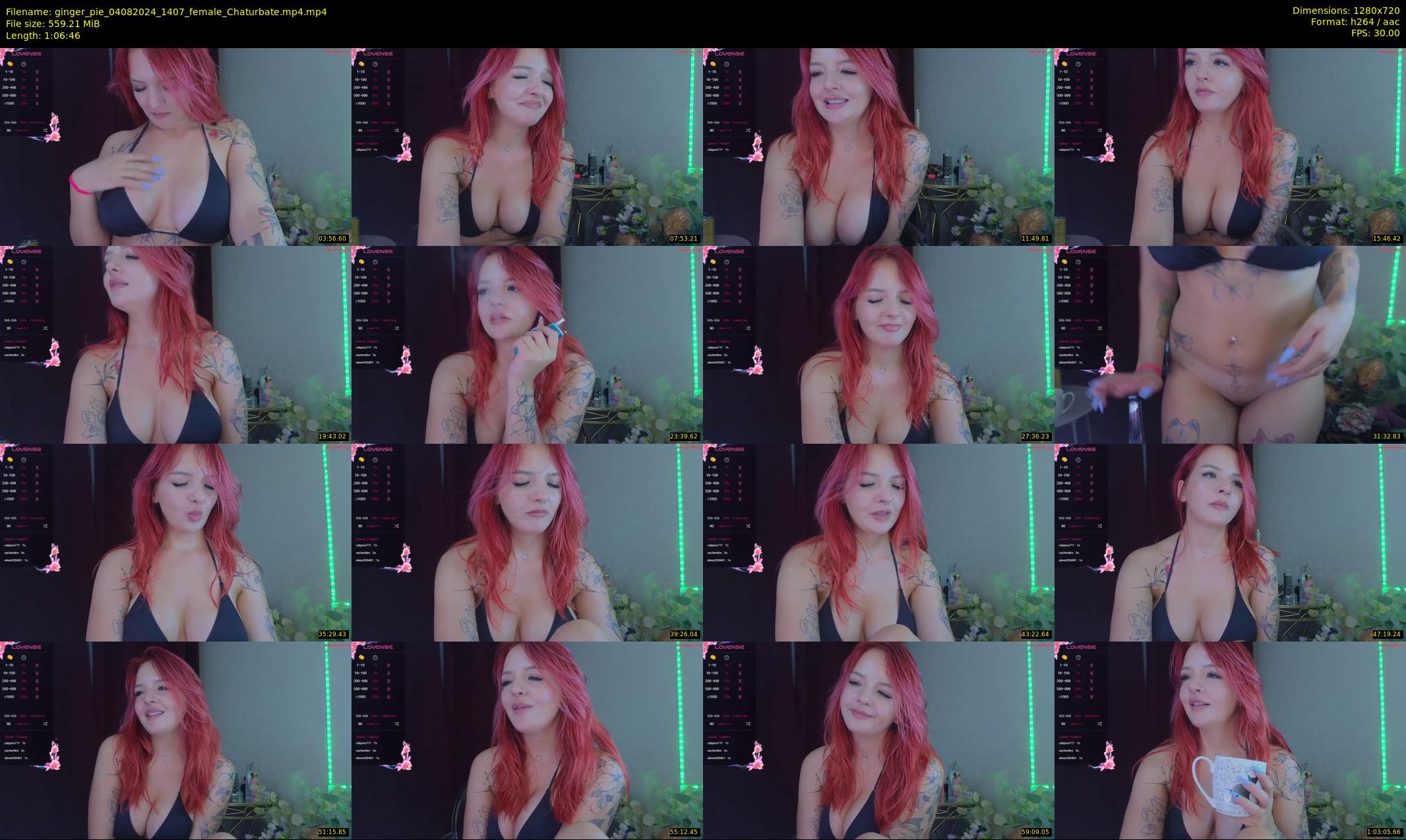 ginger_pie — 67 minute Chaturbate female cam show recording, 720p, Aug 4, 2024