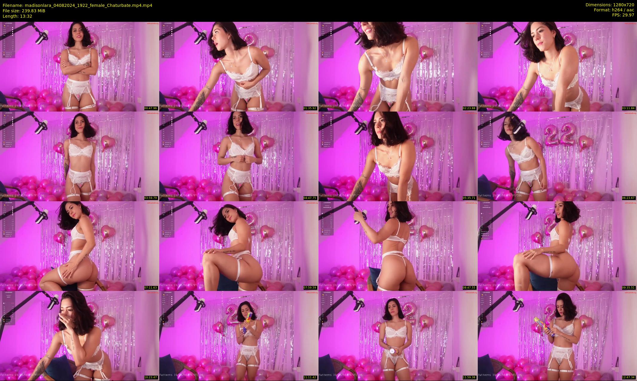 madisonlara — 14 minute Chaturbate female cam show recording, 720p, Aug 4, 2024