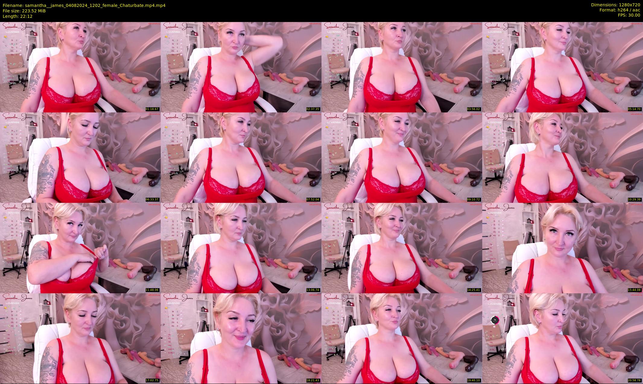 samantha__james — 23 minute Chaturbate female cam show recording, 720p, Aug 4, 2024