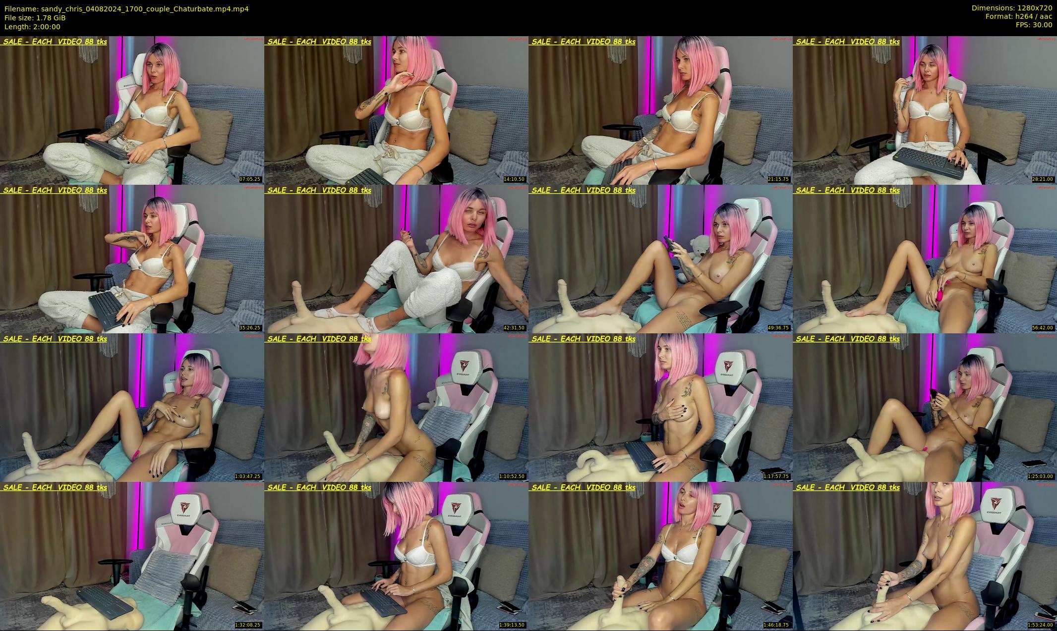 sandy_chris — 120 minute Chaturbate couple cam show recording, 720p, Aug 4, 2024