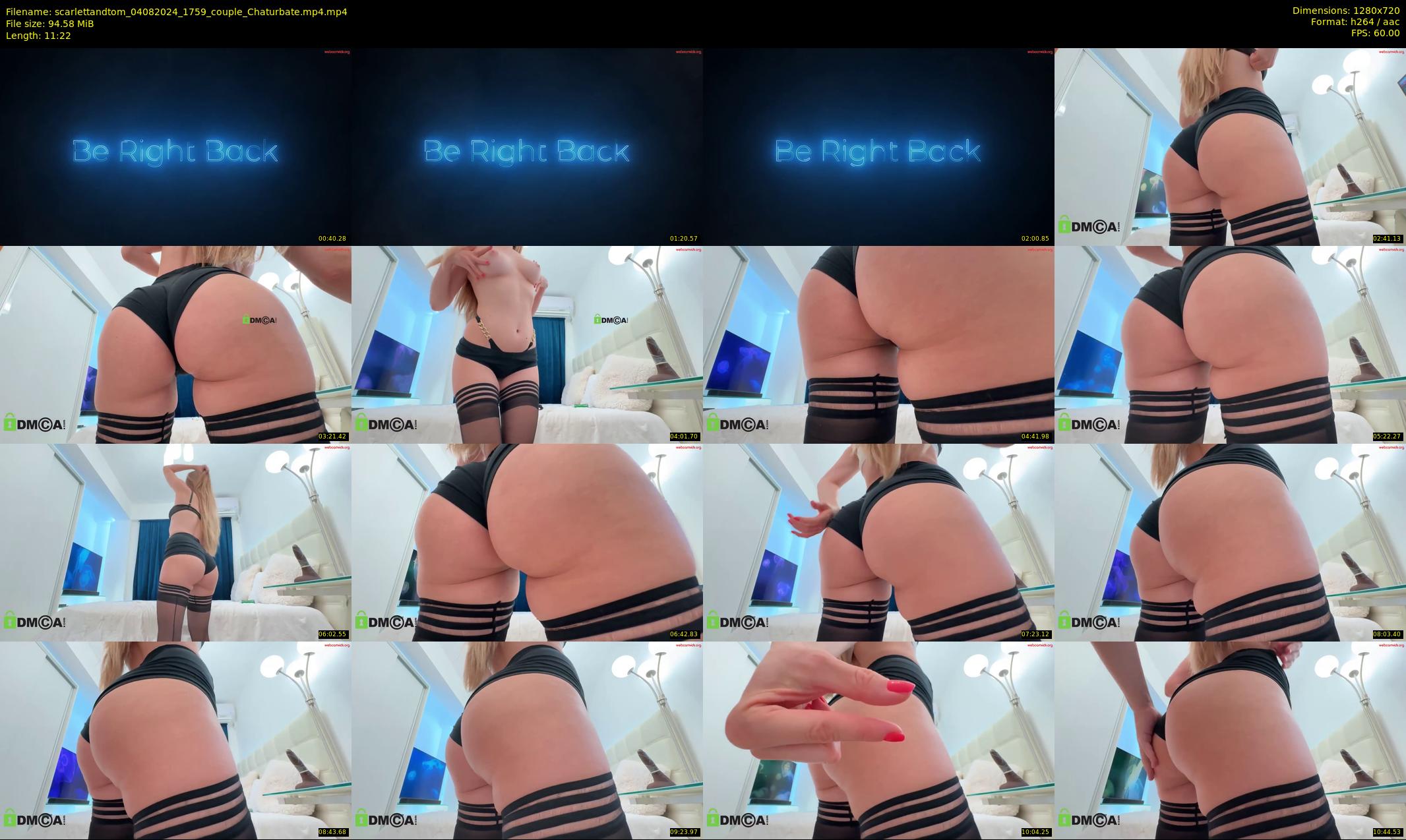 scarlettandtom — 12 minute Chaturbate couple cam show recording, 720p, Aug 4, 2024