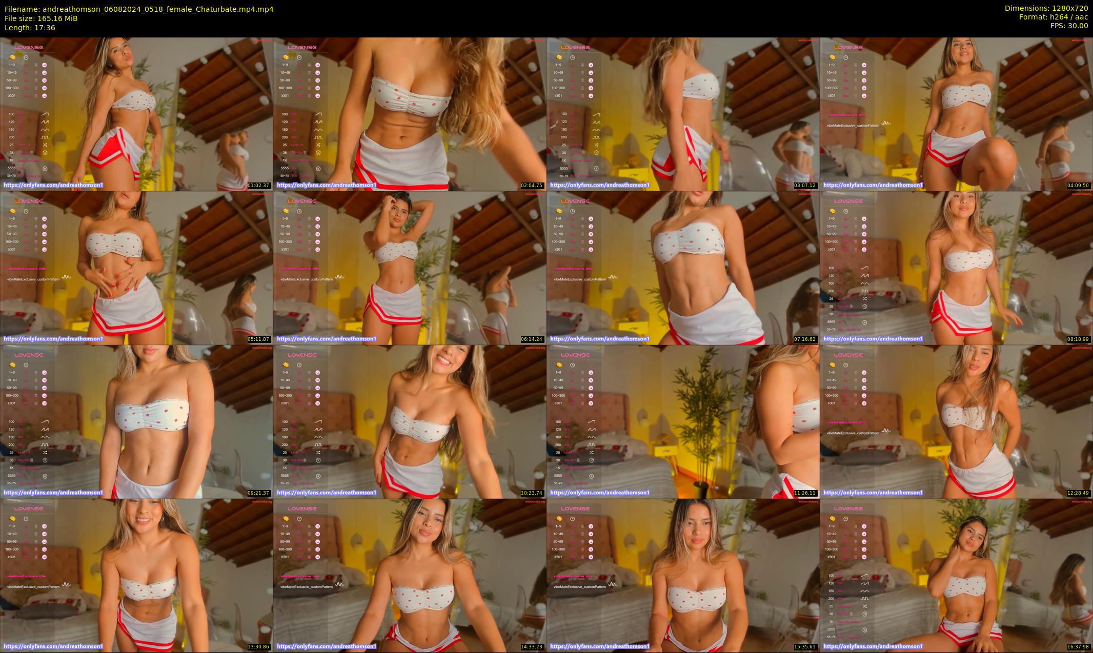 andreathomson — 18 minute Chaturbate female cam show recording, 720p, Aug 6, 2024
