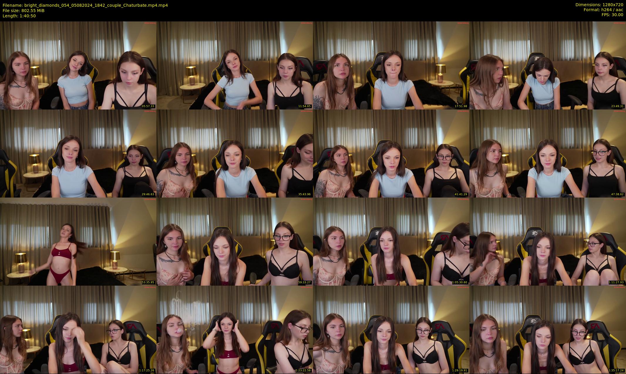 bright_diamonds_054 — 101 minute Chaturbate couple cam show recording, 720p, Aug 5, 2024