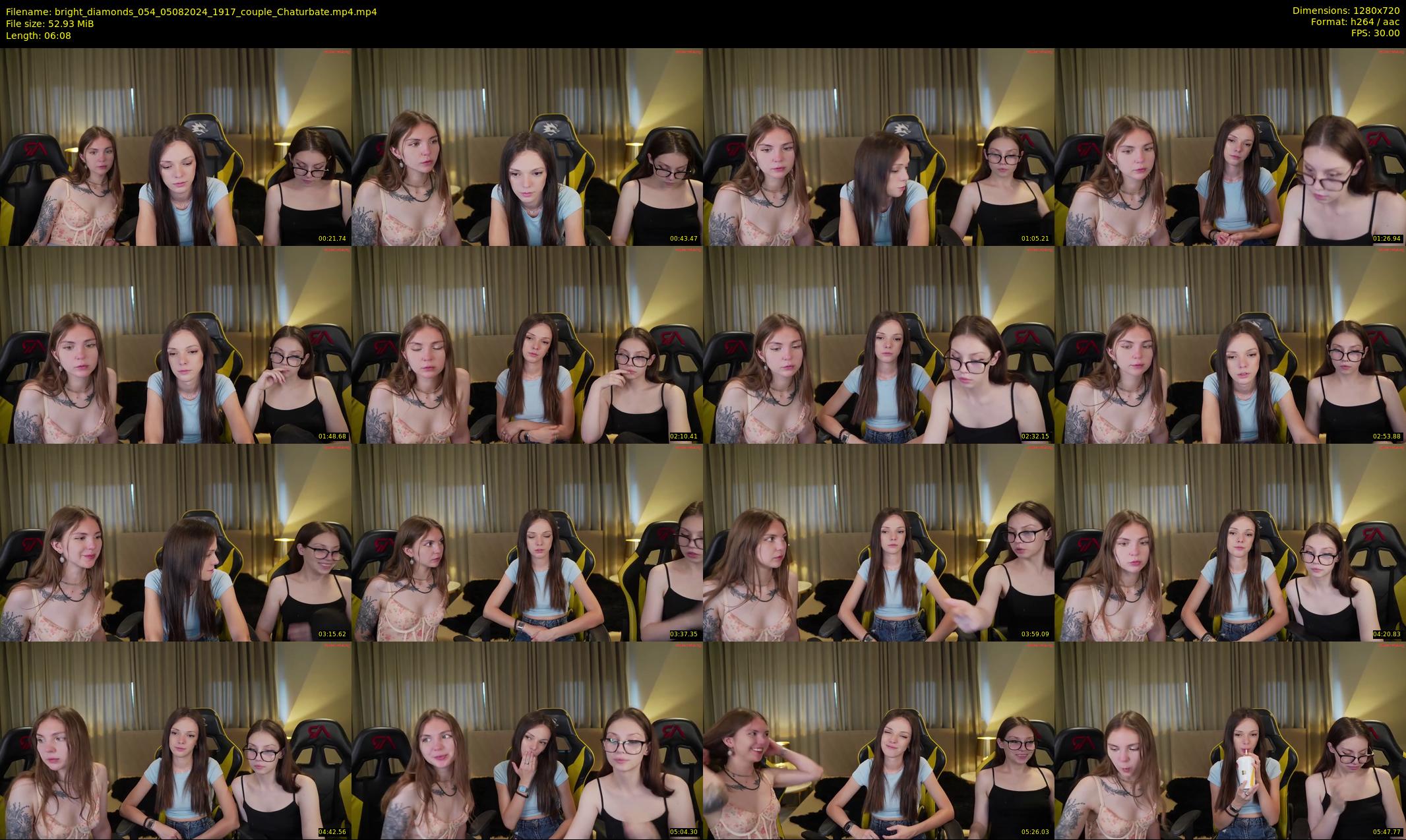 bright_diamonds_054 — 7 minute Chaturbate couple cam show recording, 720p, Aug 5, 2024
