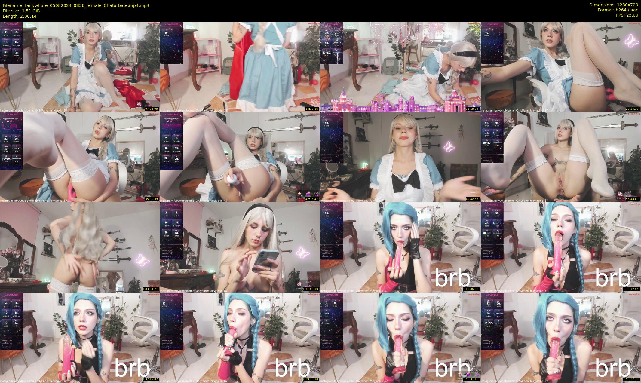 fairywhore — 121 minute Chaturbate female cam show recording, 720p, Aug 5, 2024
