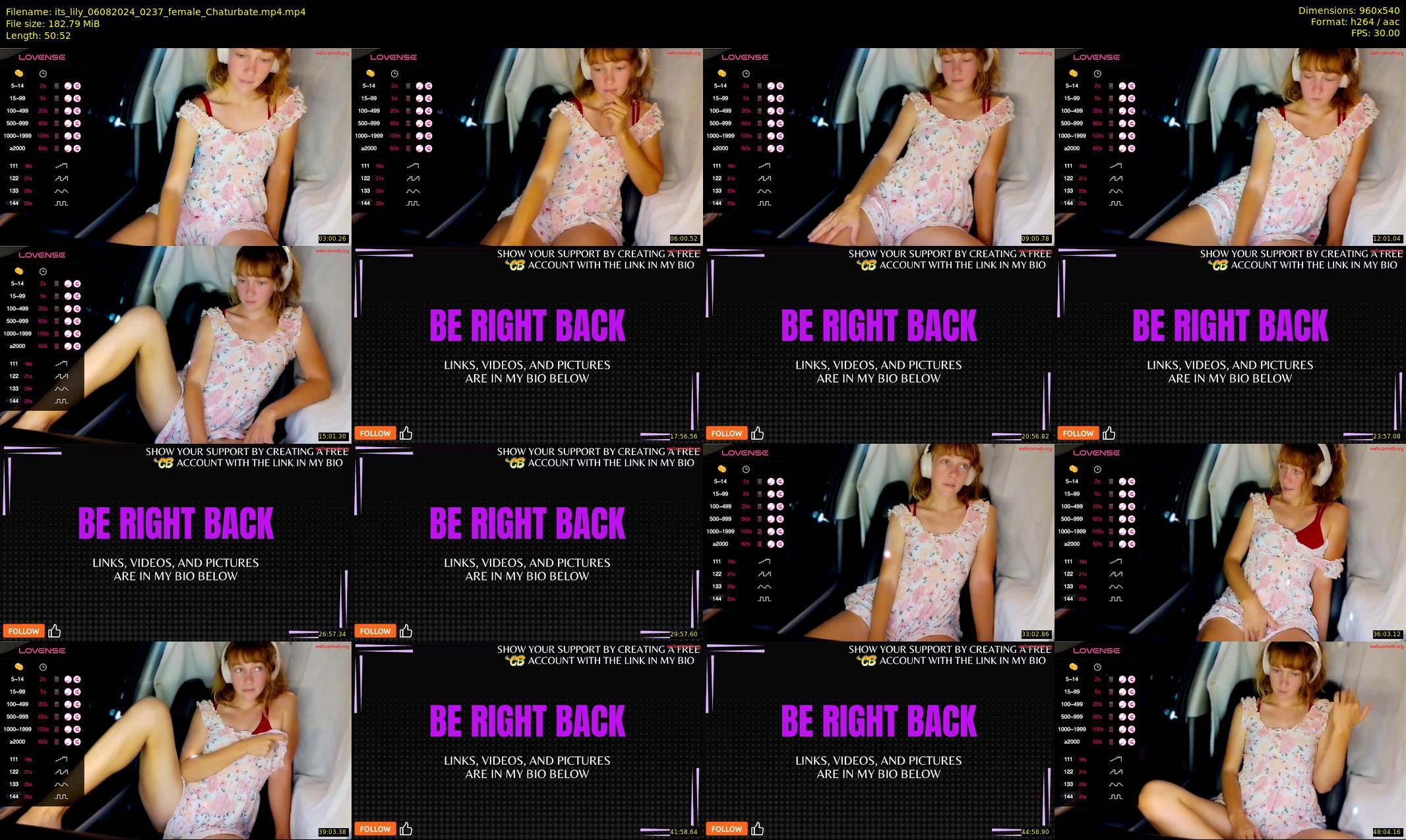 its_lily — 51 minute Chaturbate female cam show recording, 480p, Aug 6, 2024