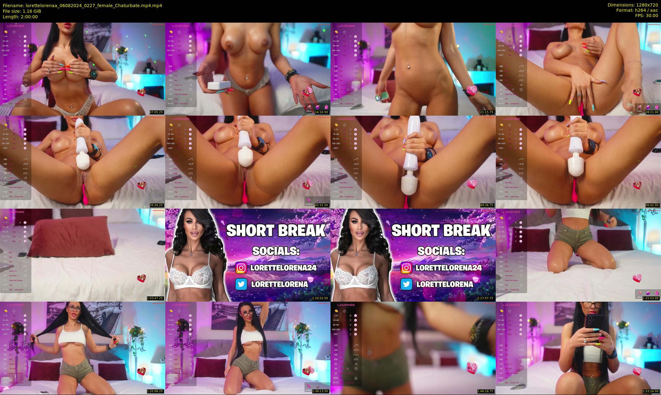 lorettelorenaa — 120 minute Chaturbate female cam show recording, 720p, Aug 6, 2024