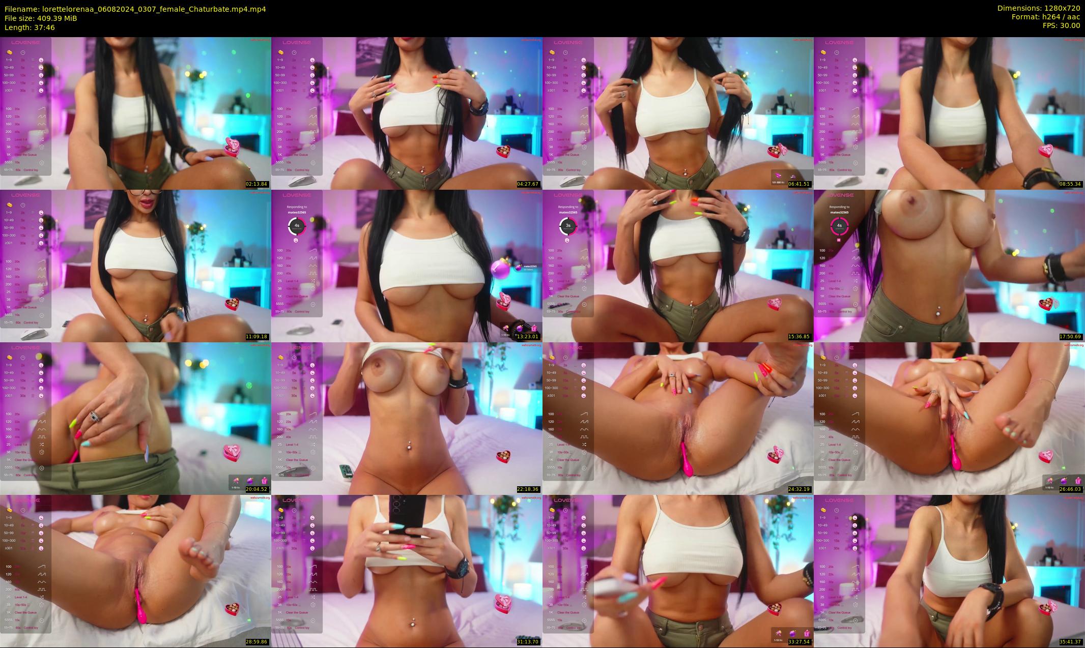 lorettelorenaa — 38 minute Chaturbate female cam show recording, 720p, Aug 6, 2024