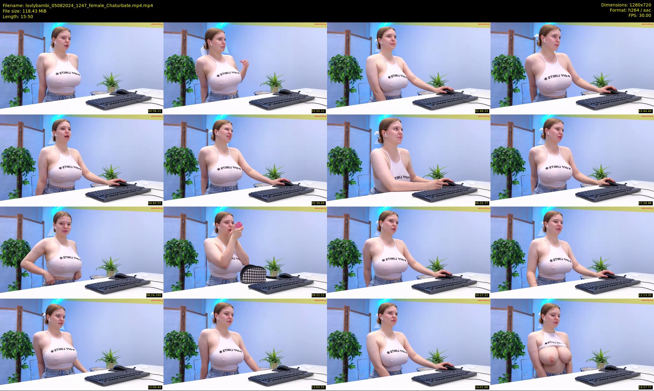 lovlybambi — 16 minute Chaturbate female cam show recording, 720p, Aug 5, 2024