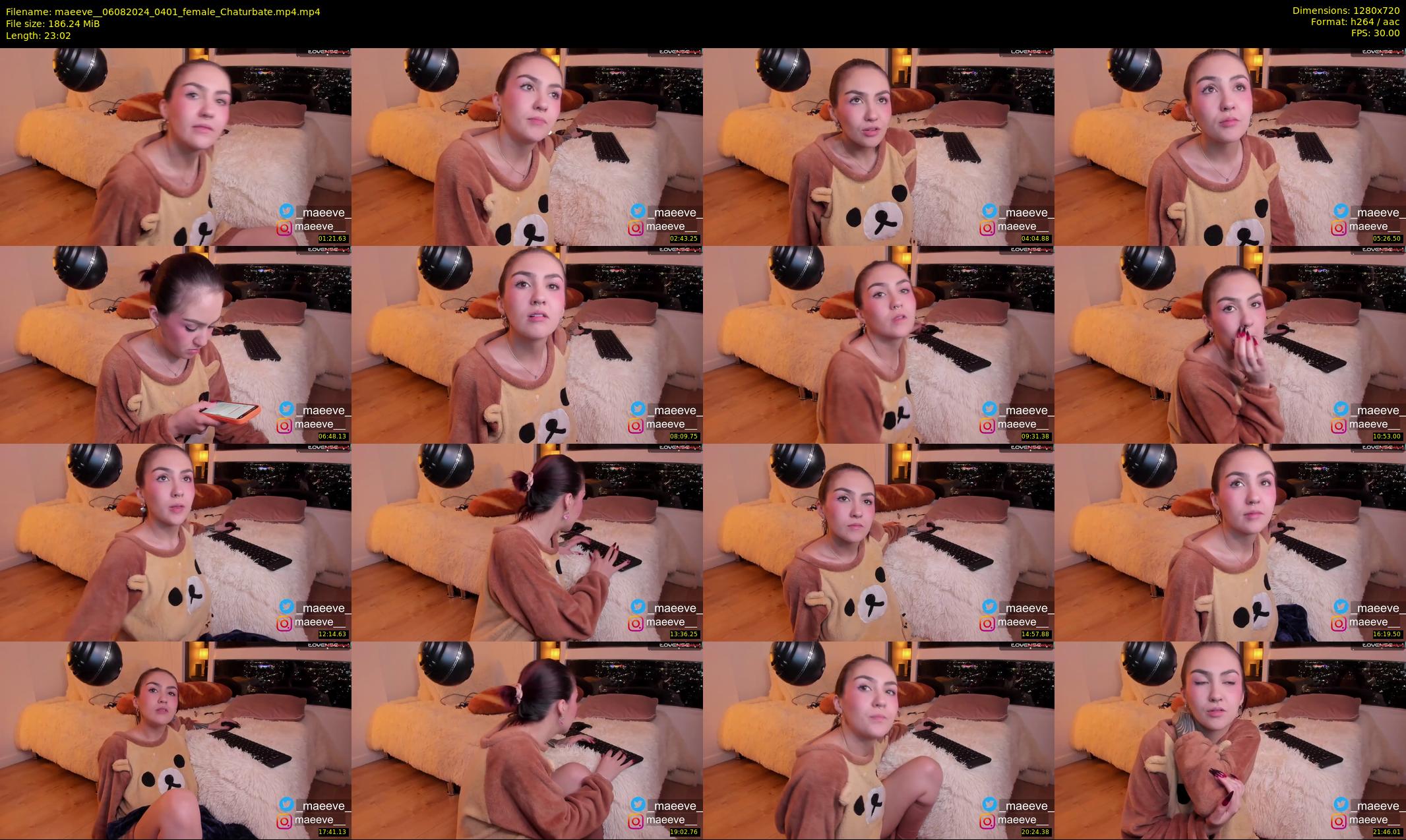 maeeve_ — 24 minute Chaturbate female cam show recording, 720p, Aug 6, 2024