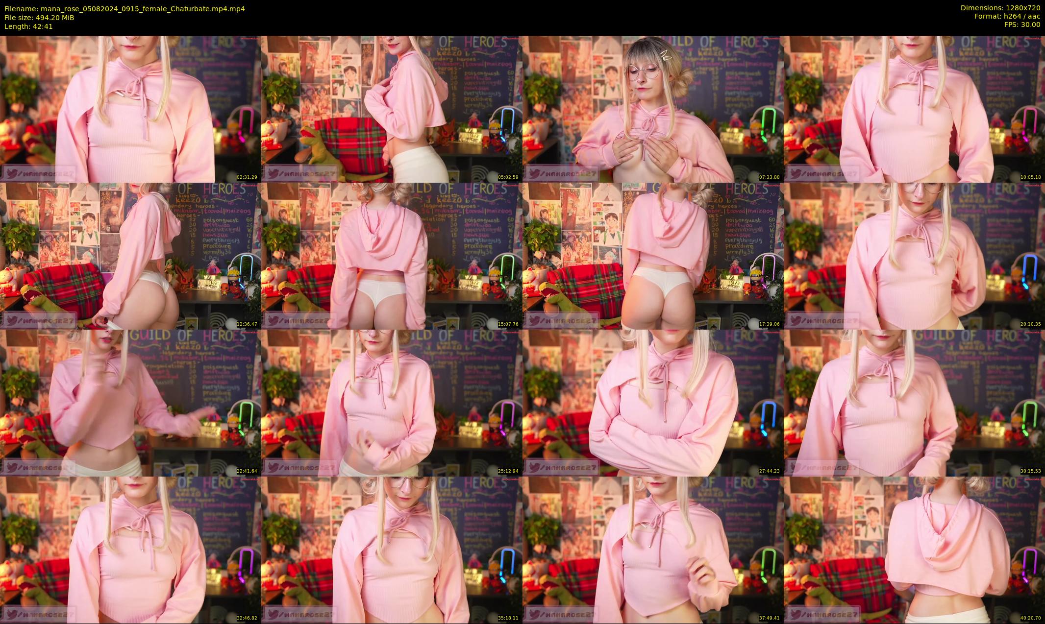 mana_rose — 43 minute Chaturbate female cam show recording, 720p, Aug 5, 2024