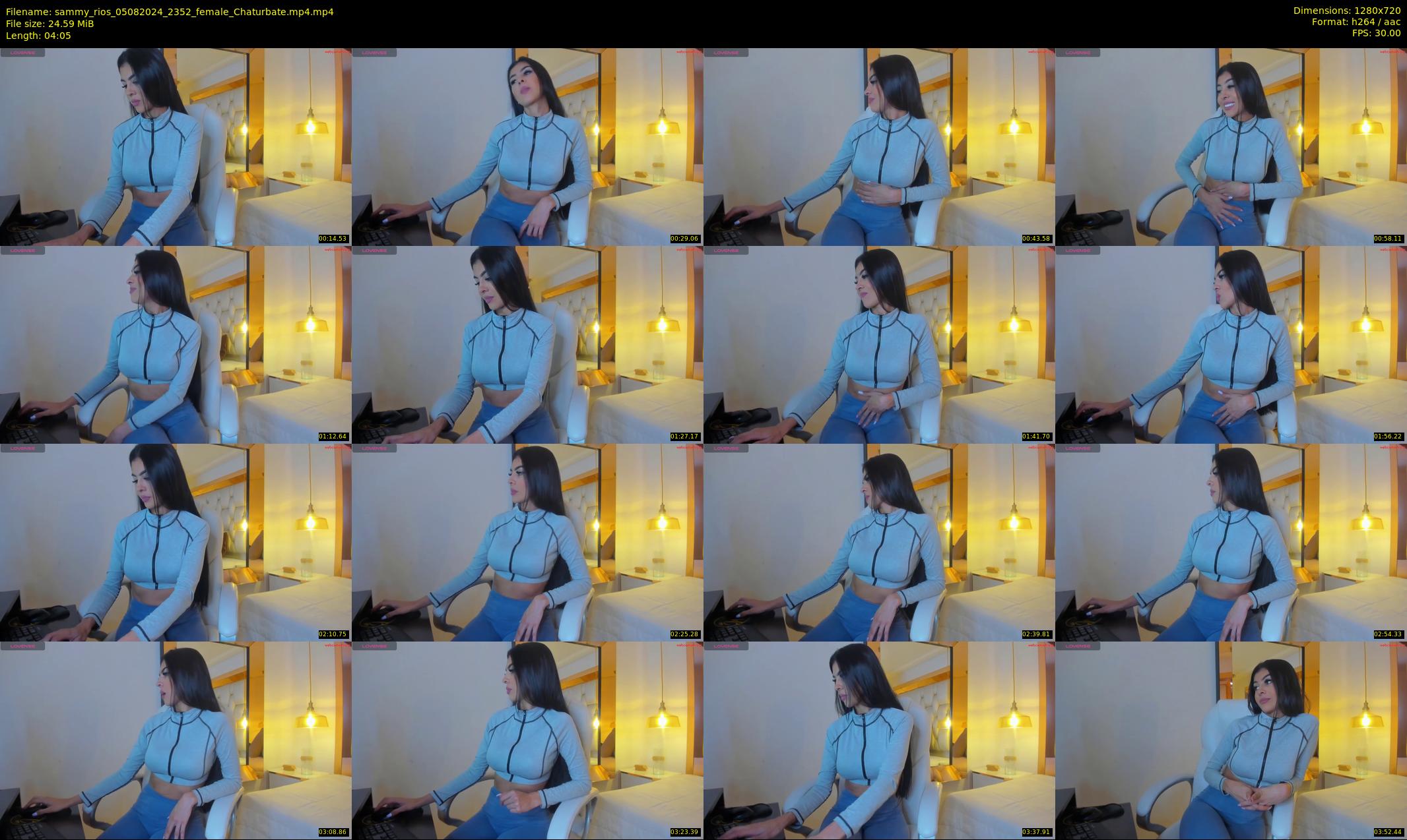 sammy_rios — 5 minute Chaturbate female cam show recording, 720p, Aug 5, 2024