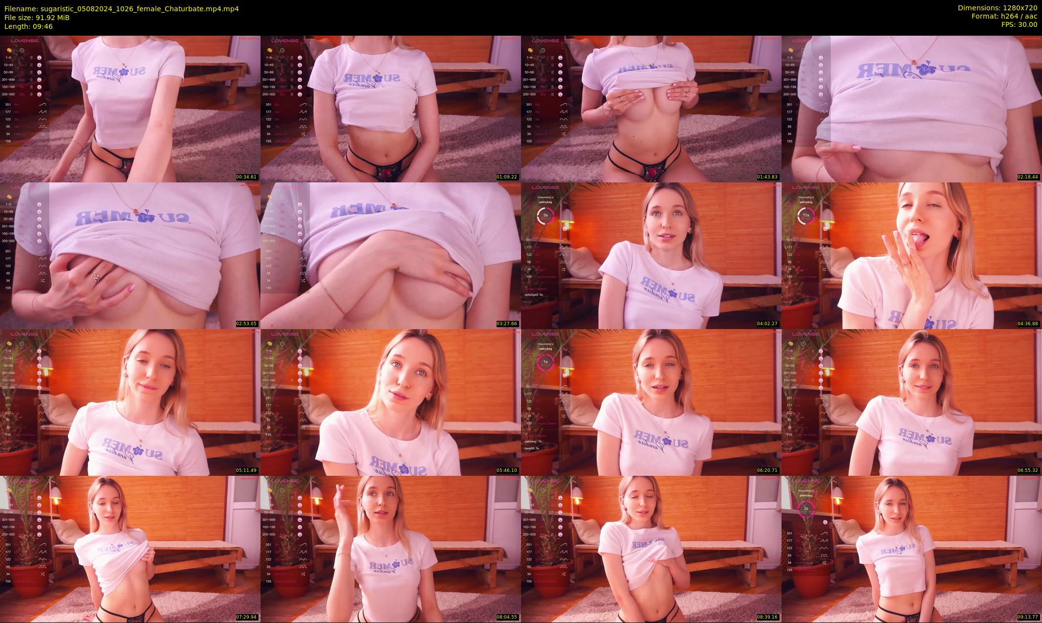 sugaristic — 10 minute Chaturbate female cam show recording, 720p, Aug 5, 2024