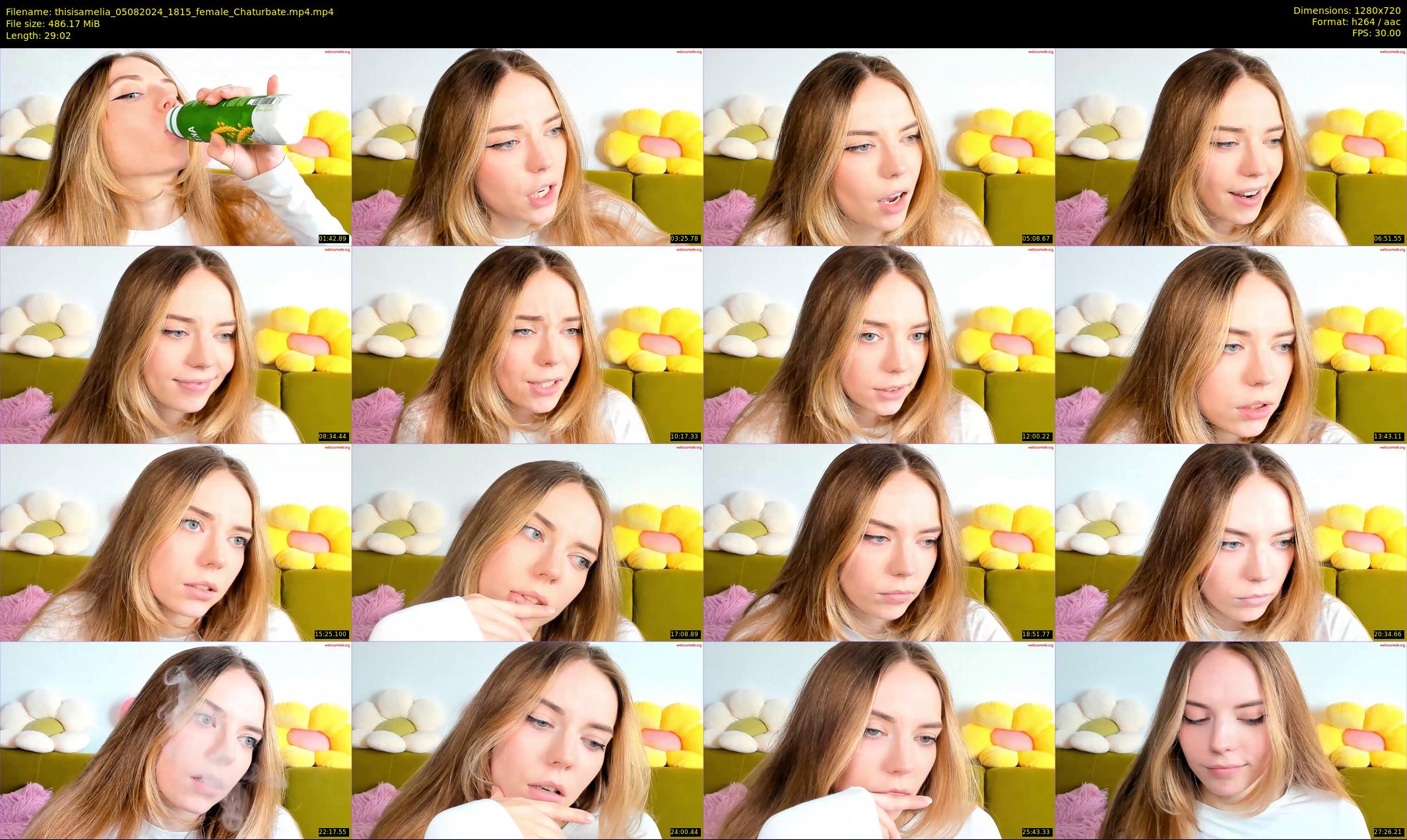 thisisamelia — 30 minute Chaturbate female cam show recording, 720p, Aug 5, 2024