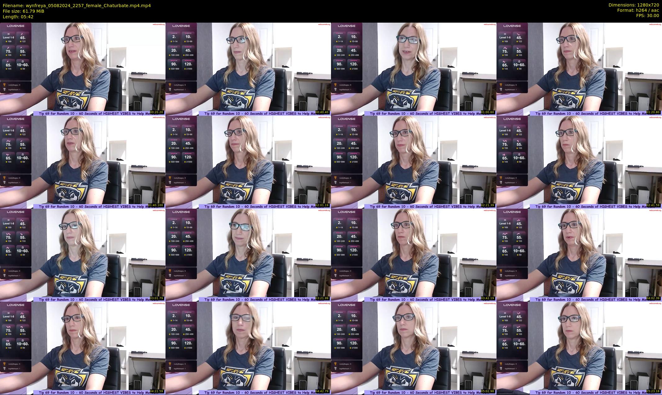 wynfreya — 6 minute Chaturbate female cam show recording, 720p, Aug 5, 2024