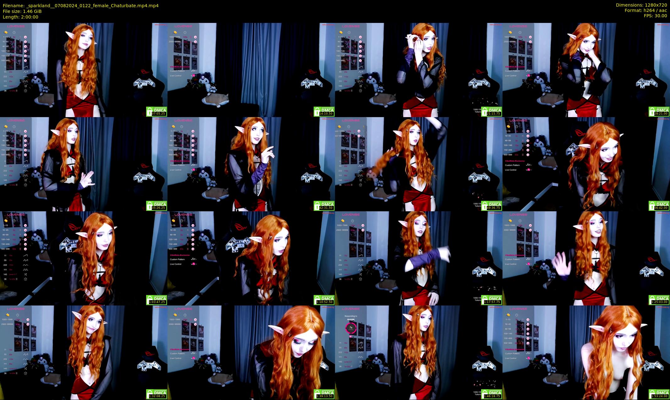 _sparkland_ — 120 minute Chaturbate female cam show recording, 720p, Aug 7, 2024