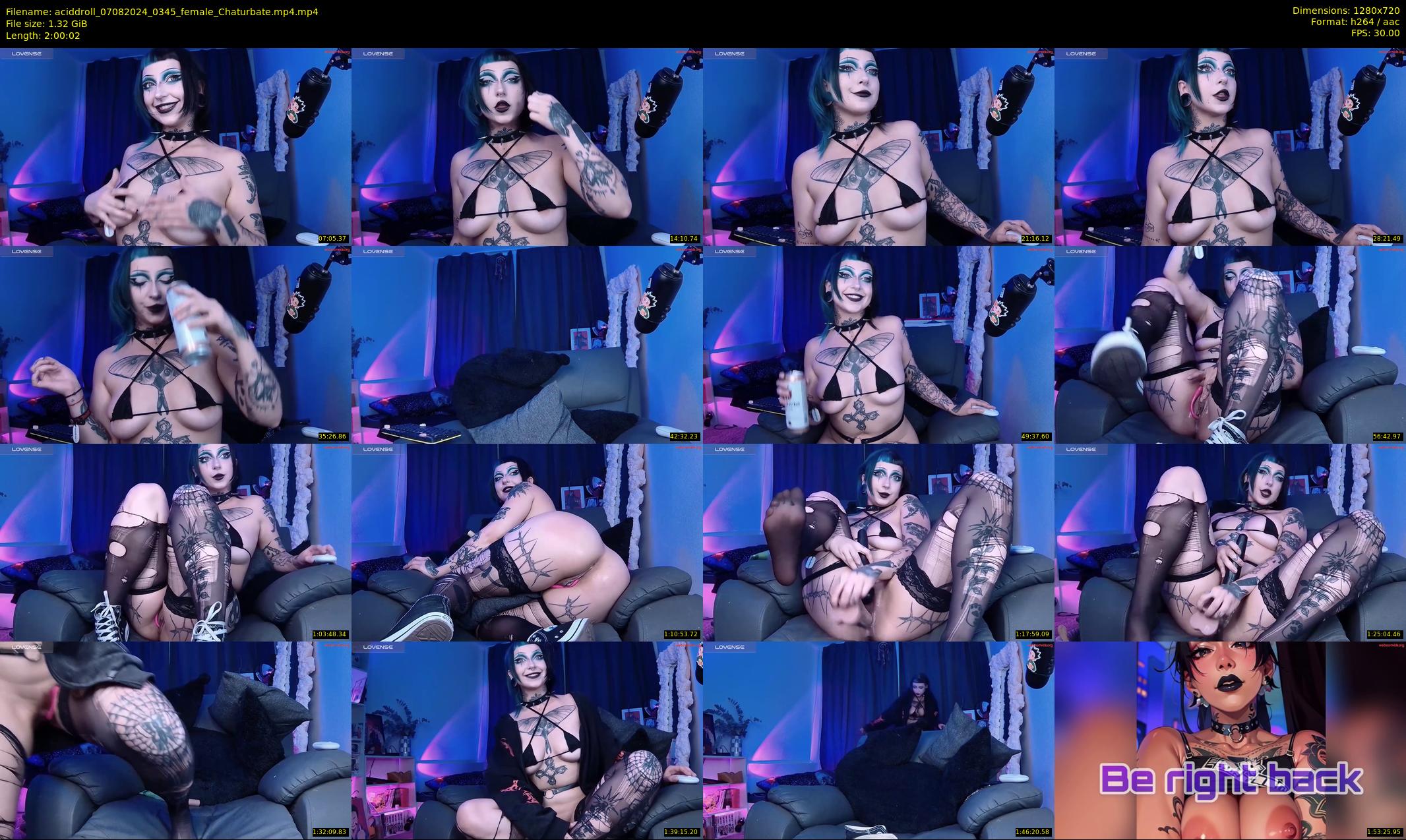 aciddroll — 121 minute Chaturbate female cam show recording, 720p, Aug 7, 2024