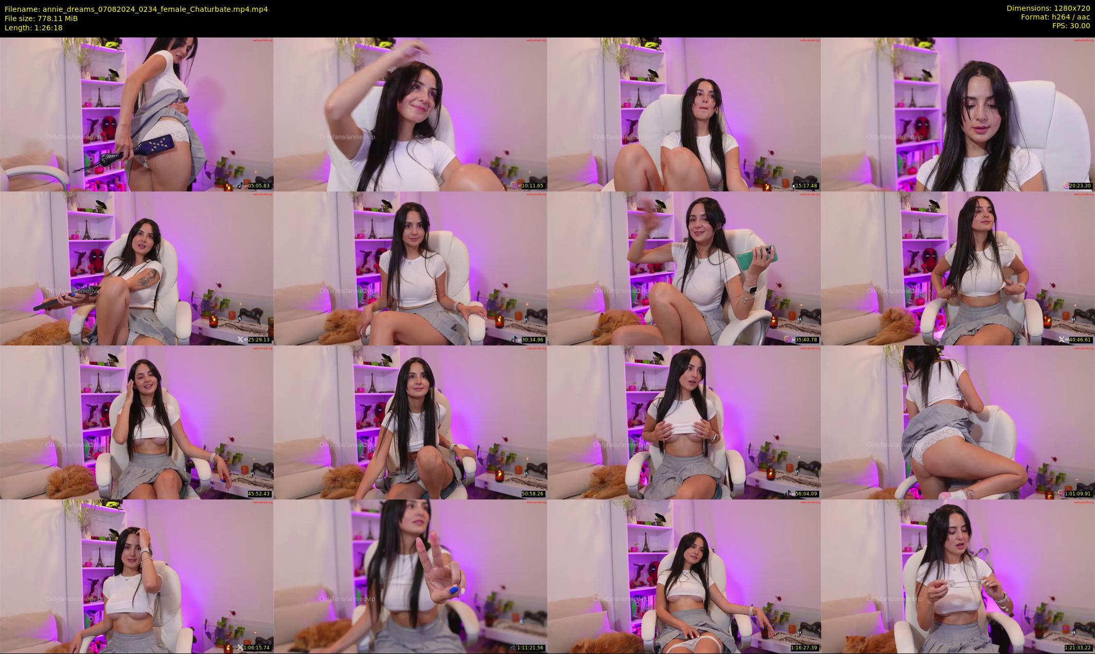 annie_dreams — 87 minute Chaturbate female cam show recording, 720p, Aug 7, 2024