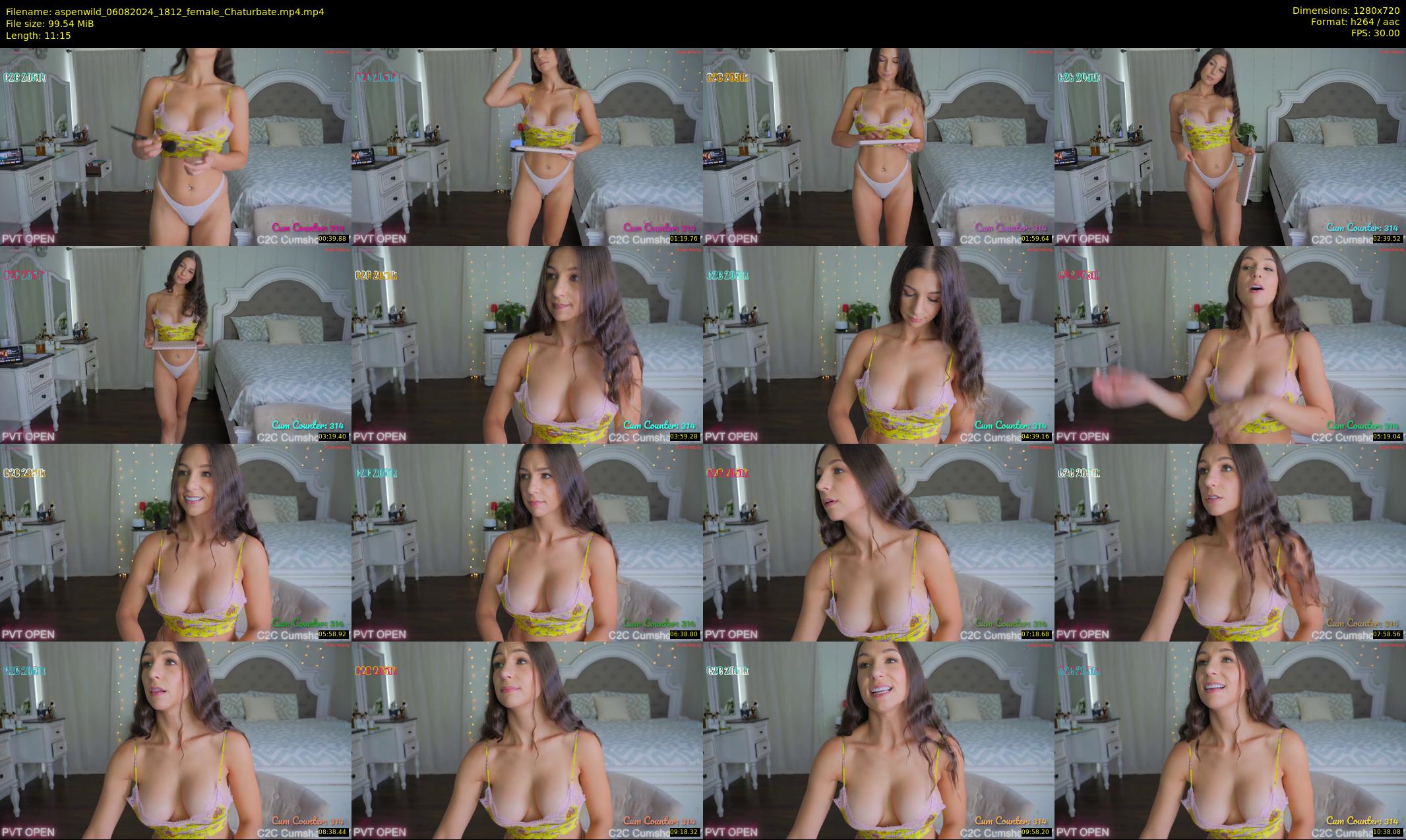 aspenwild — 12 minute Chaturbate female cam show recording, 720p, Aug 6, 2024