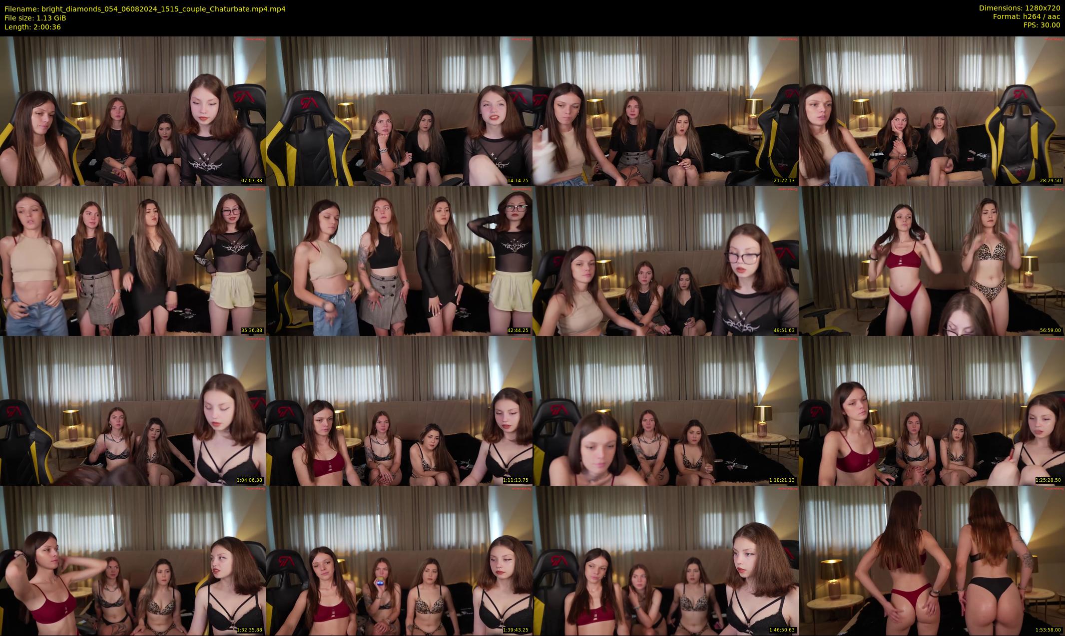 bright_diamonds_054 — 121 minute Chaturbate couple cam show recording, 720p, Aug 6, 2024