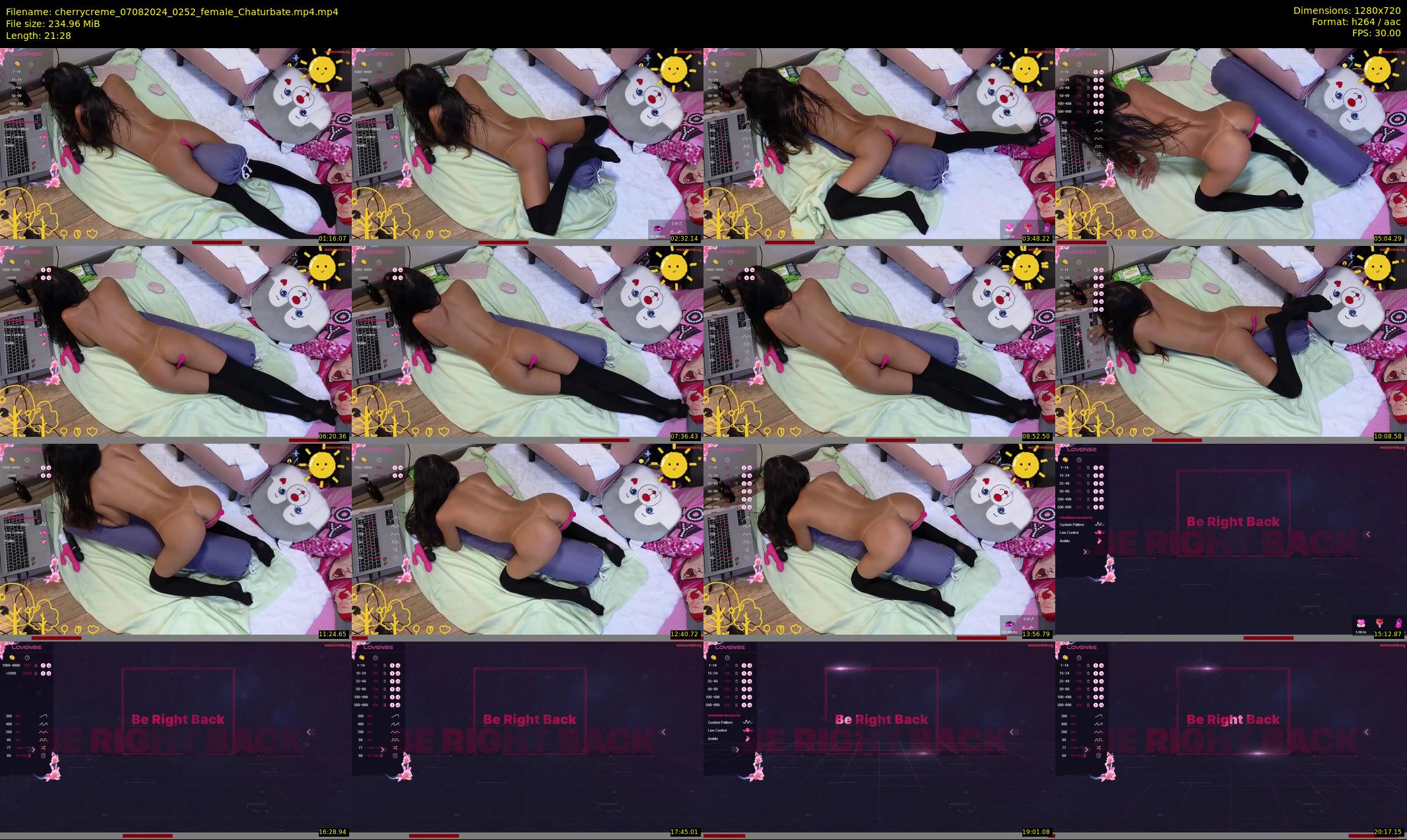 cherrycreme — 22 minute Chaturbate female cam show recording, 720p, Aug 7, 2024