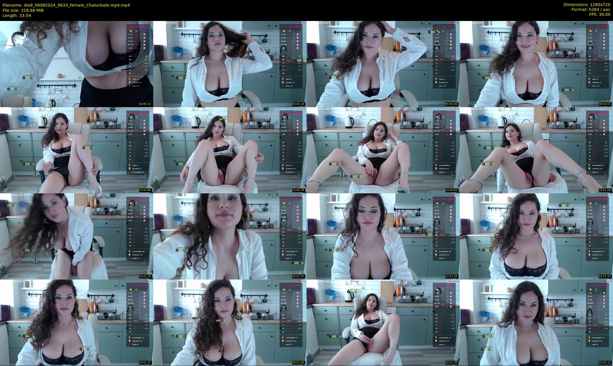 dia8 — 34 minute Chaturbate female cam show recording, 720p, Aug 6, 2024