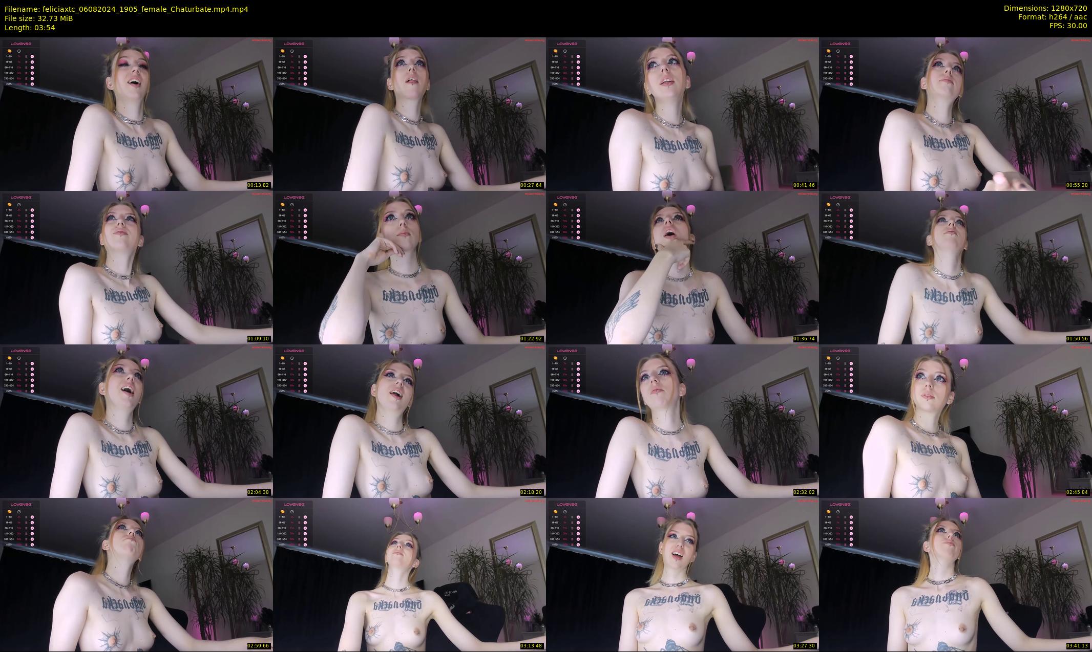 feliciaxtc — 4 minute Chaturbate female cam show recording, 720p, Aug 6, 2024