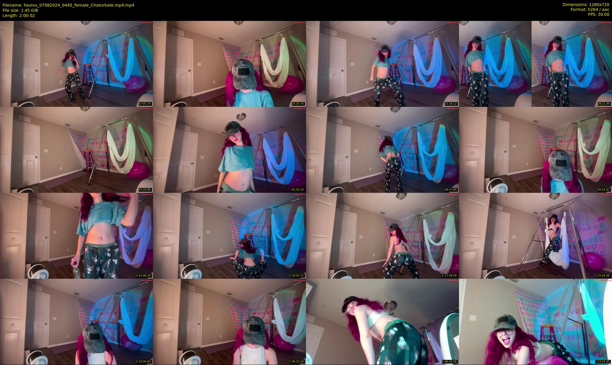 hexivu — 121 minute Chaturbate female cam show recording, 720p, Aug 7, 2024