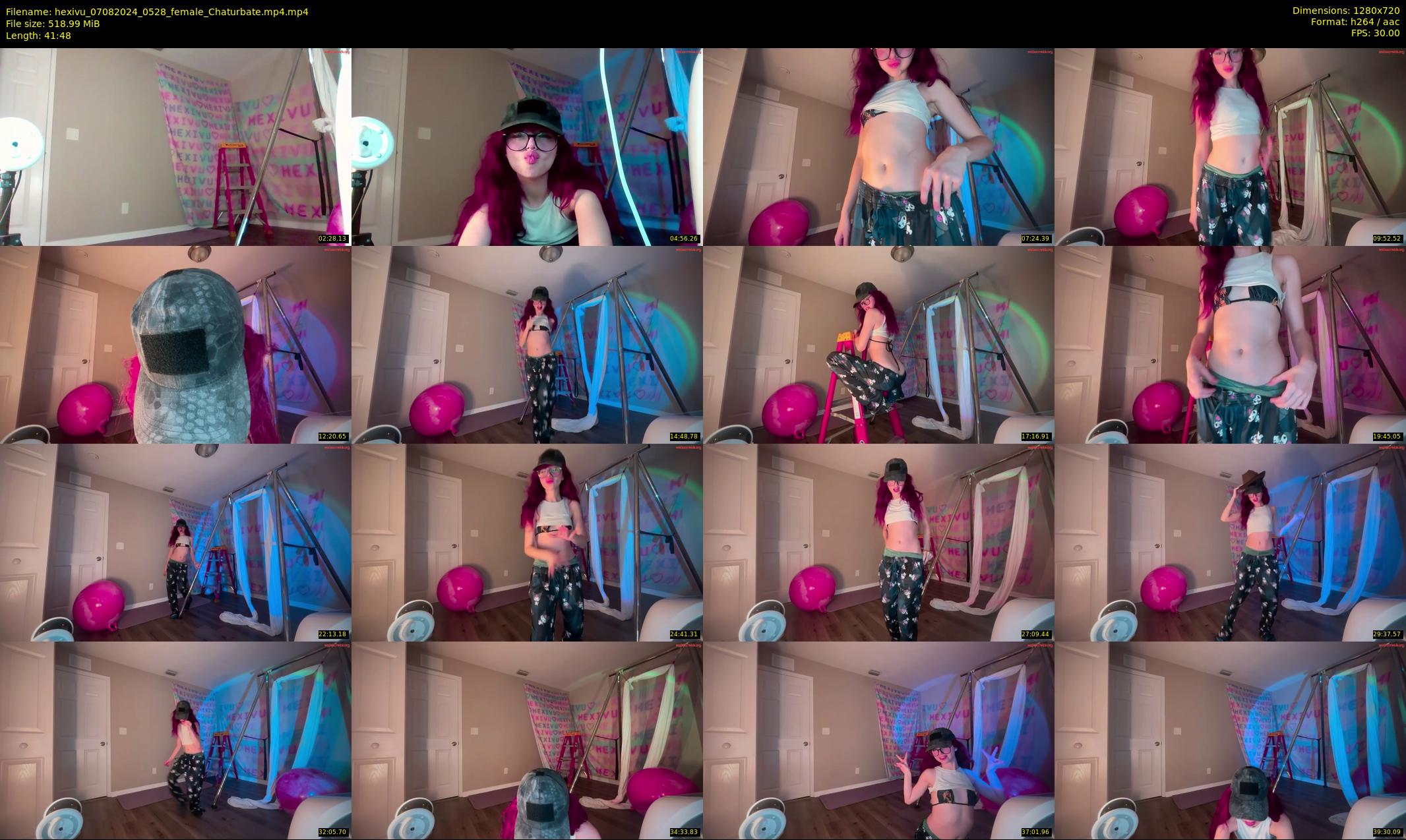 hexivu — 42 minute Chaturbate female cam show recording, 720p, Aug 7, 2024