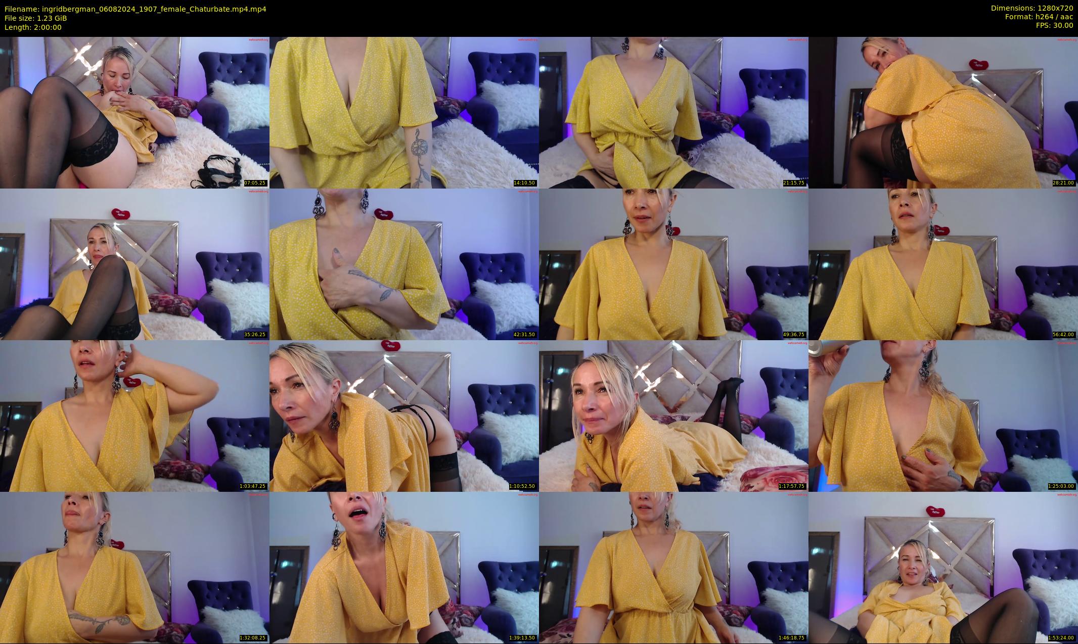 ingridbergman — 120 minute Chaturbate female cam show recording, 720p, Aug 6, 2024