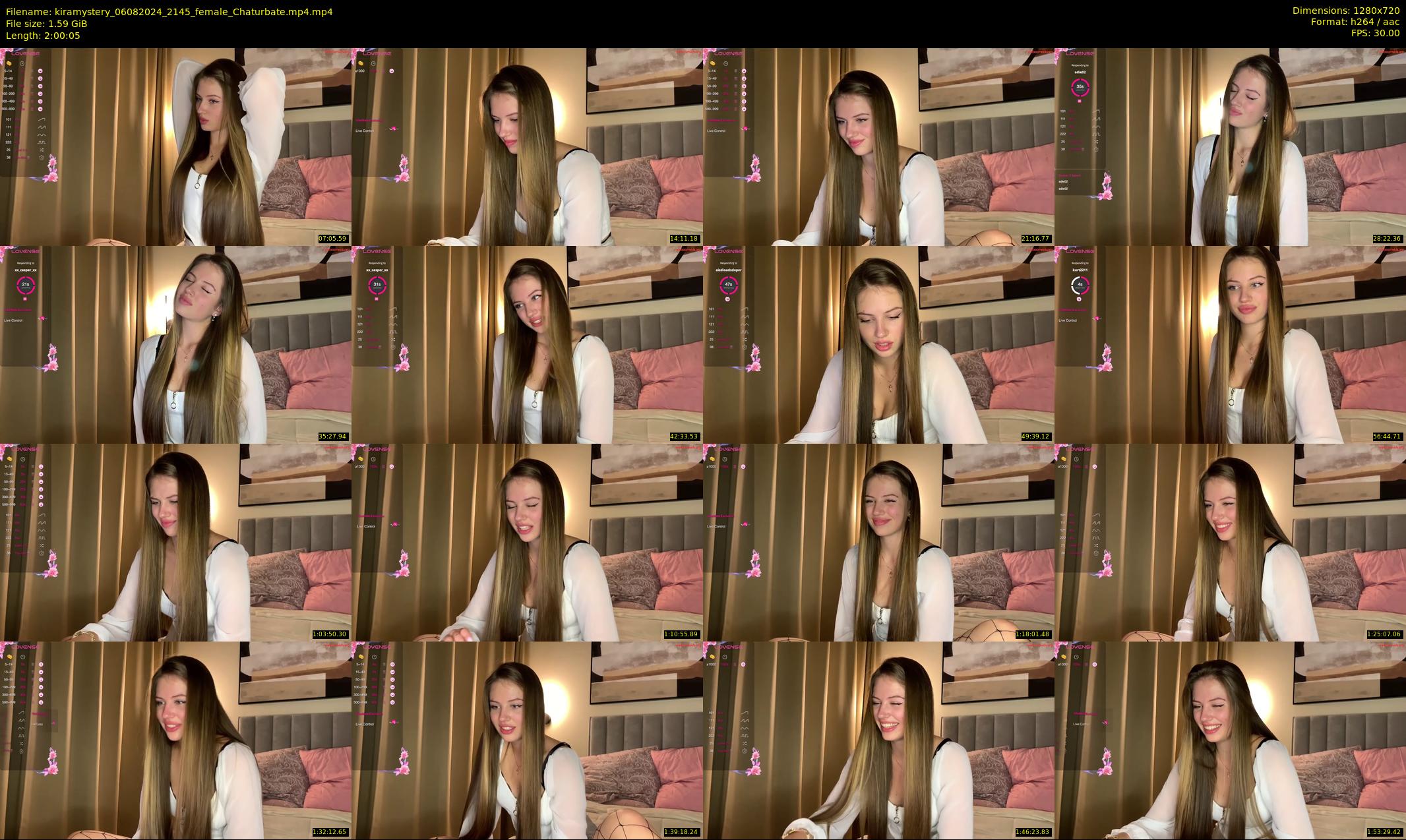 kiramystery — 121 minute Chaturbate female cam show recording, 720p, Aug 6, 2024