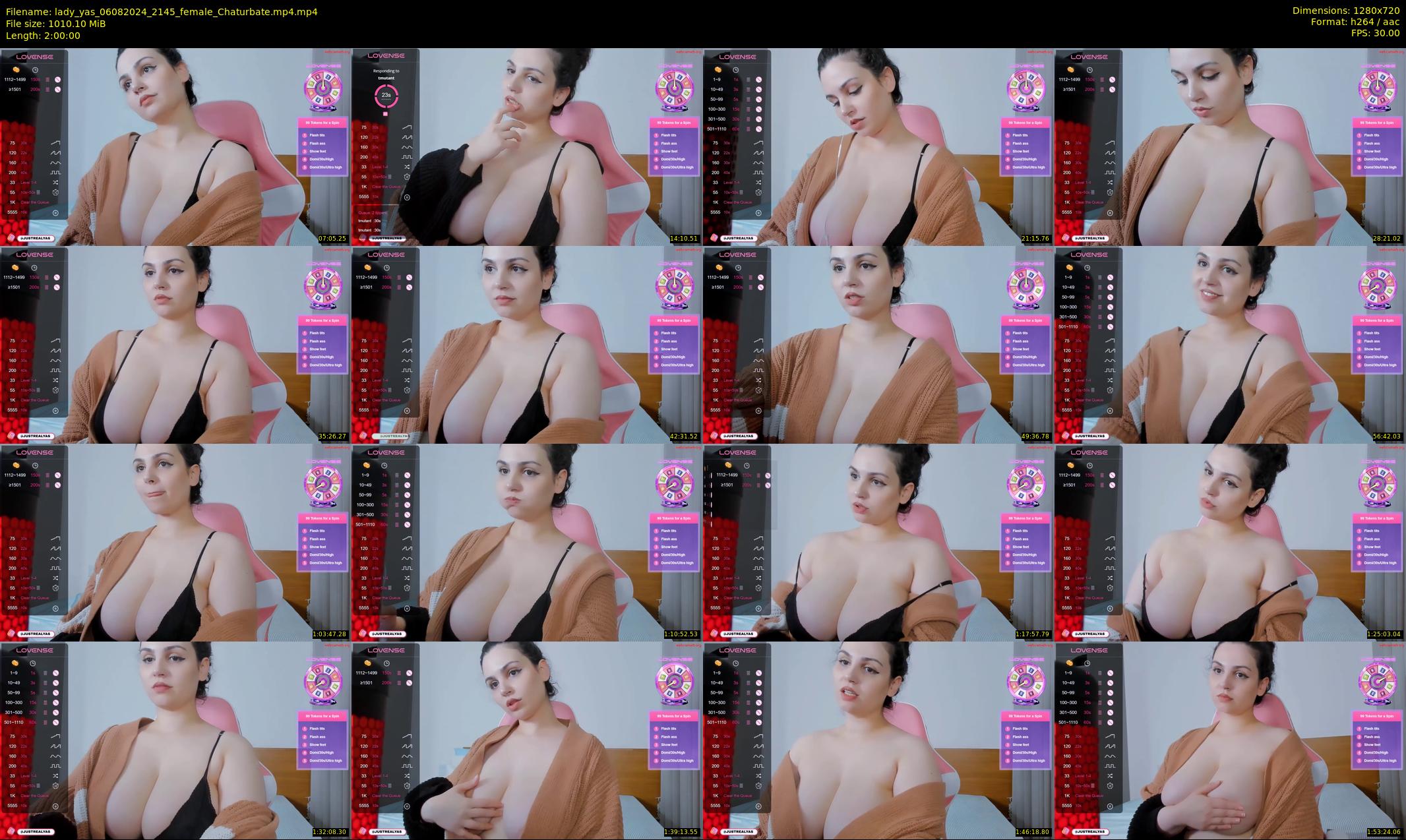lady_yas — 120 minute Chaturbate female cam show recording, 720p, Aug 6, 2024