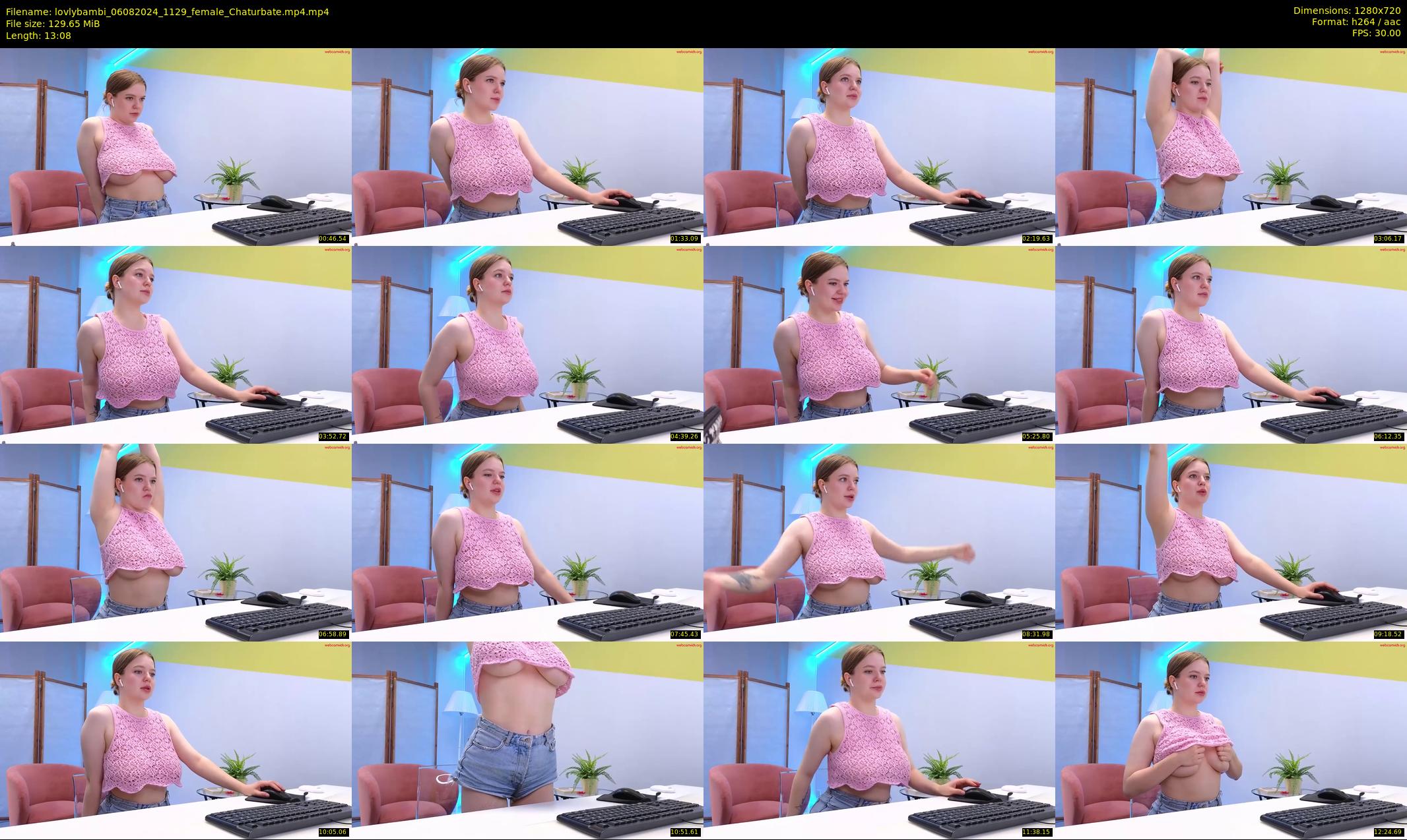 lovlybambi — 14 minute Chaturbate female cam show recording, 720p, Aug 6, 2024