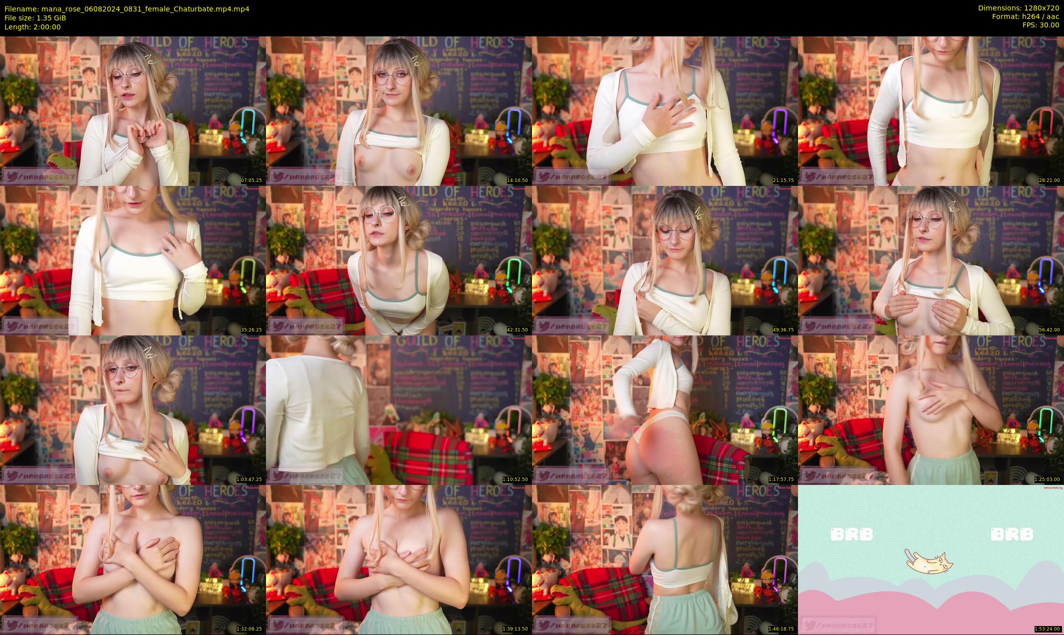 mana_rose — 120 minute Chaturbate female cam show recording, 720p, Aug 6, 2024