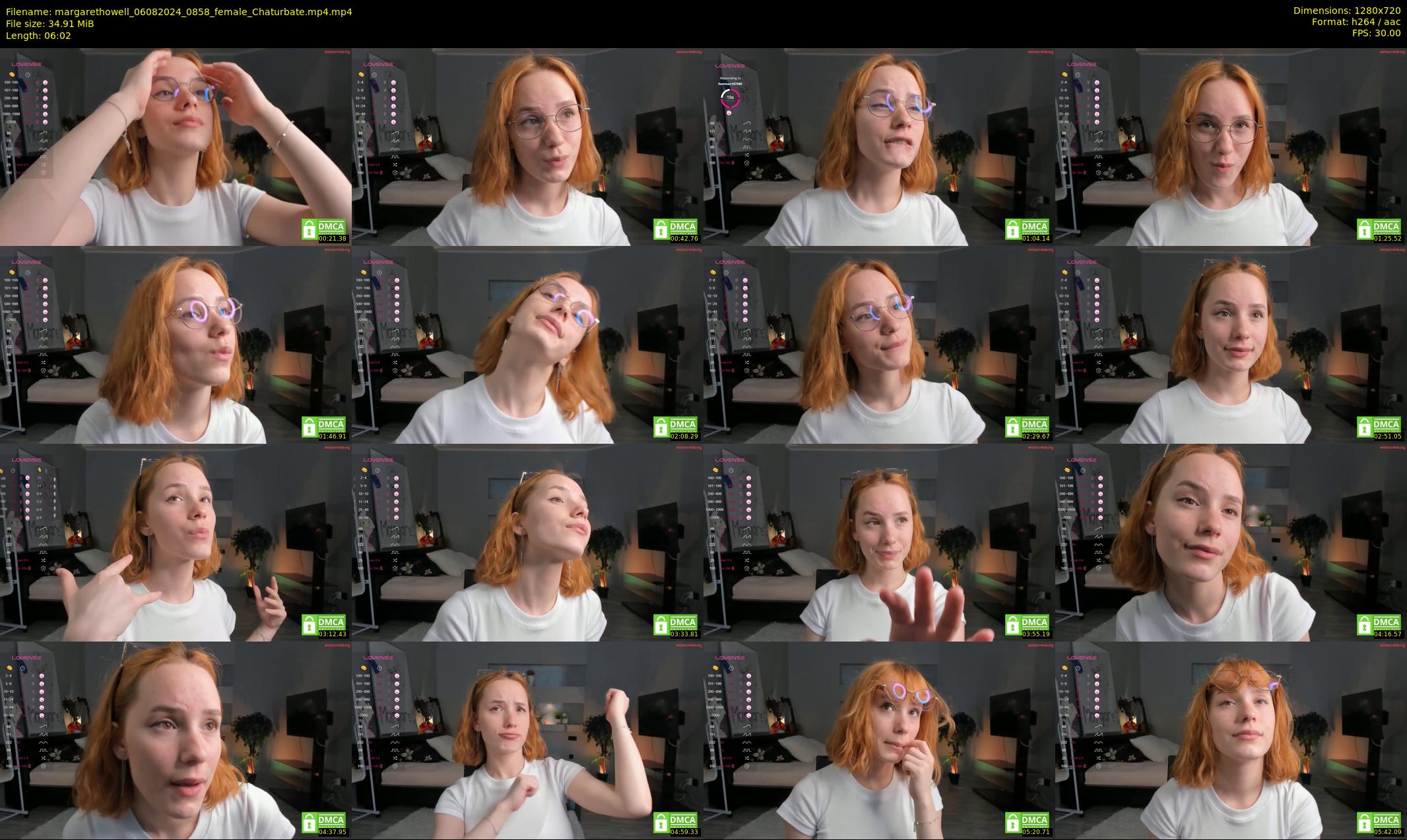 margarethowell — 7 minute Chaturbate female cam show recording, 720p, Aug 6, 2024
