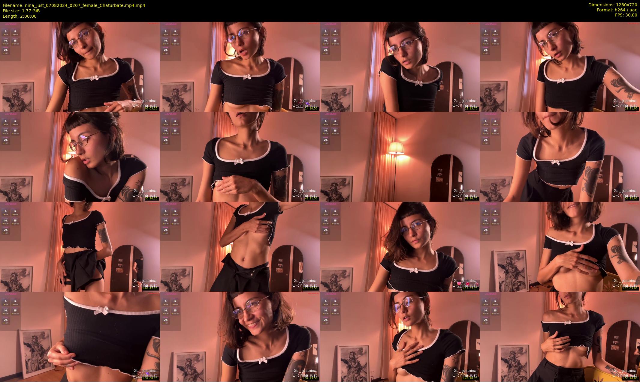 nina_just — 120 minute Chaturbate female cam show recording, 720p, Aug 7, 2024
