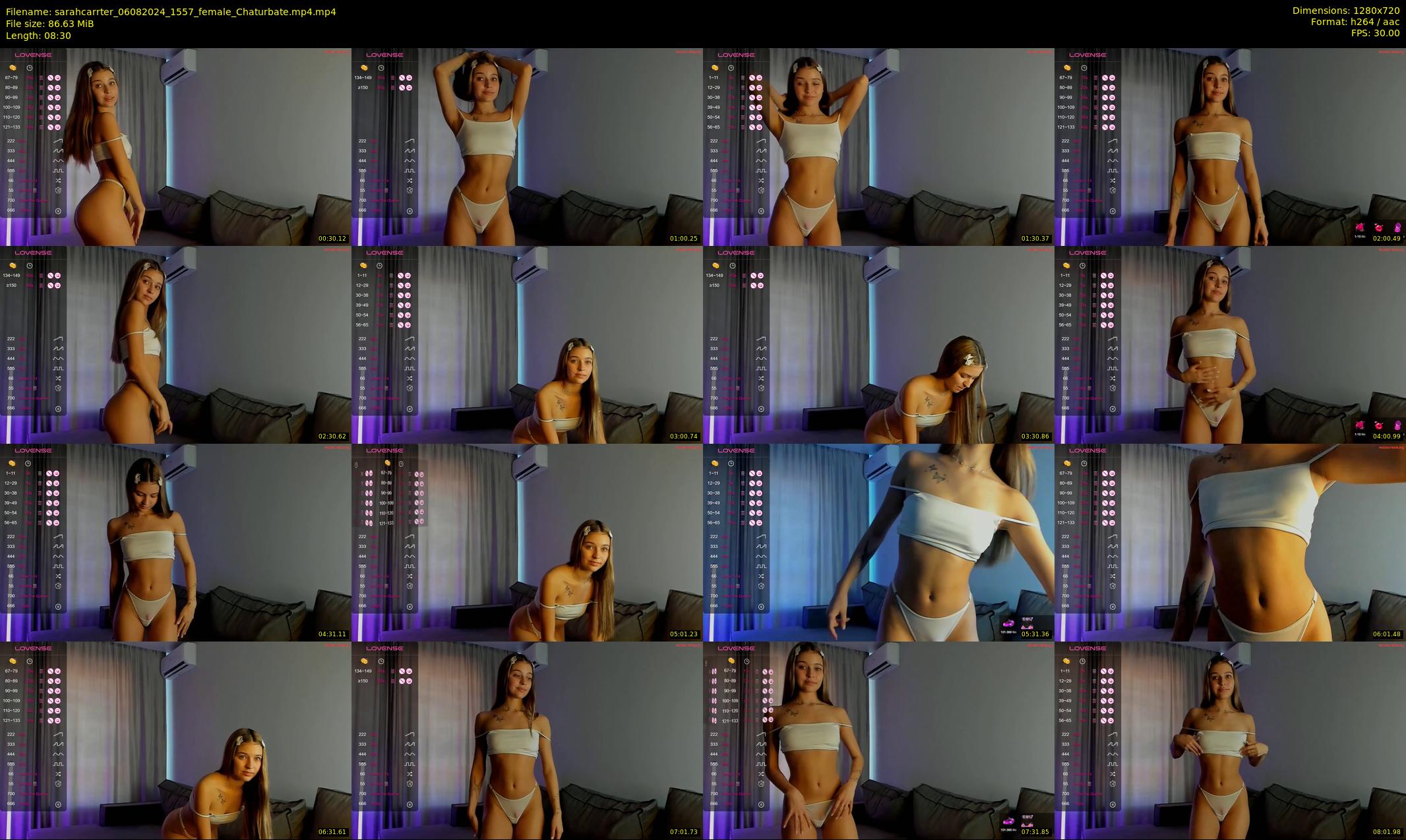 sarahcarrter — 9 minute Chaturbate female cam show recording, 720p, Aug 6, 2024