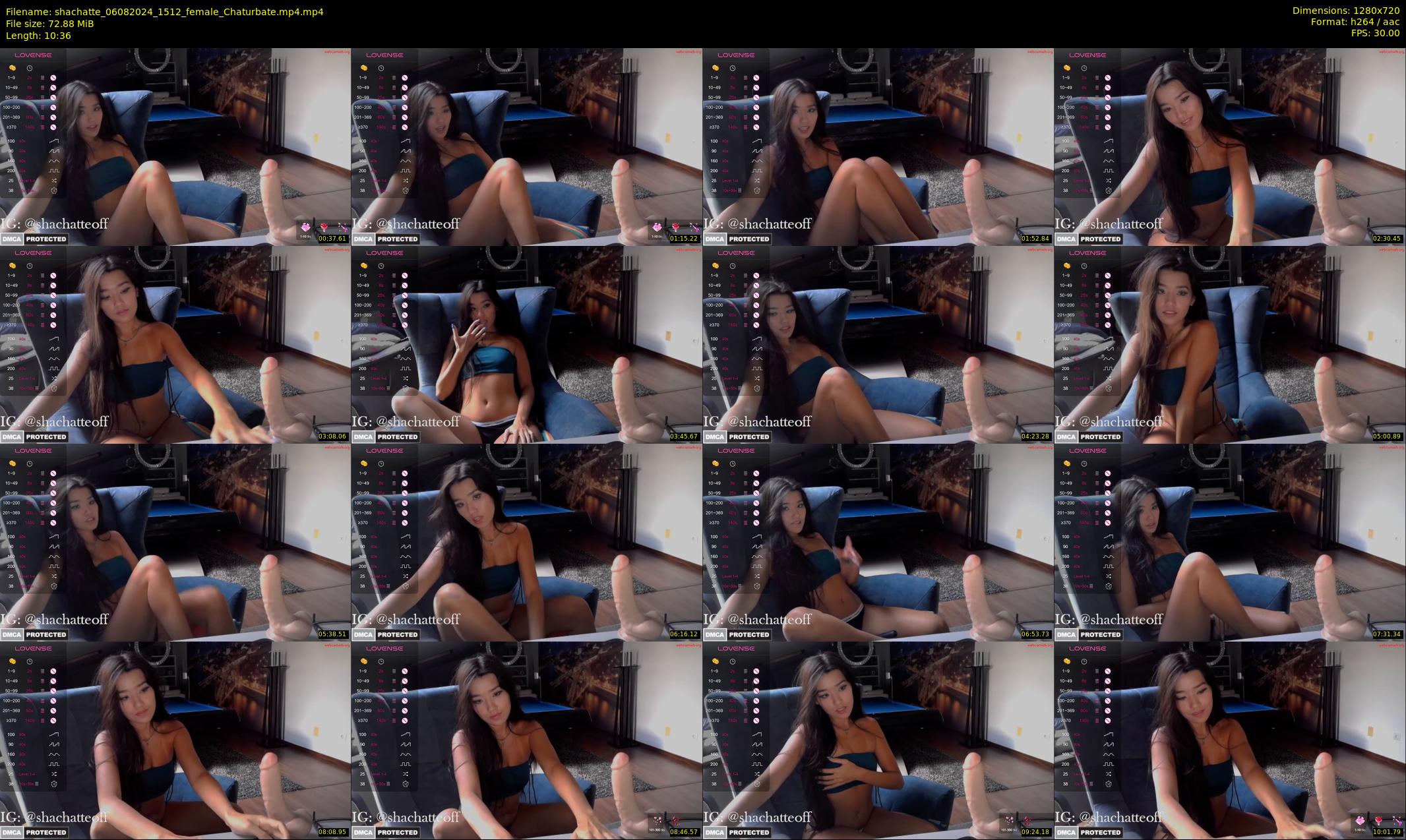 shachatte — 11 minute Chaturbate couple cam show recording, 720p, Aug 6, 2024