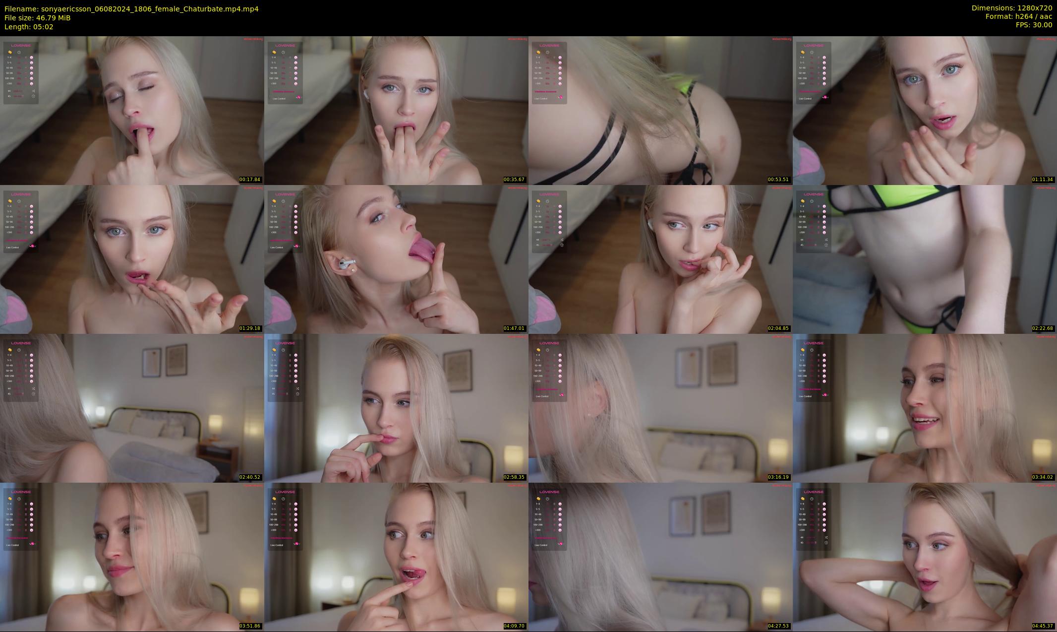 sonyaericsson — 6 minute Chaturbate female cam show recording, 720p, Aug 6, 2024