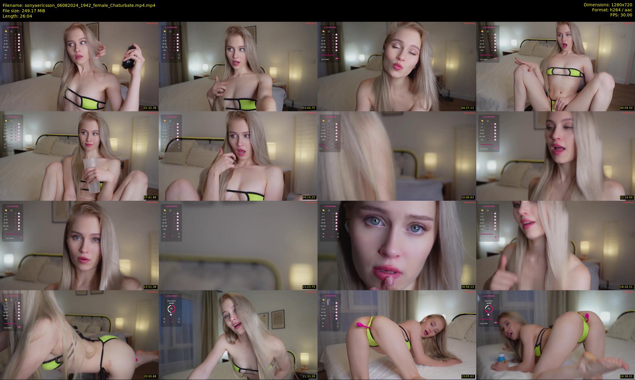 sonyaericsson — 27 minute Chaturbate female cam show recording, 720p, Aug 6, 2024