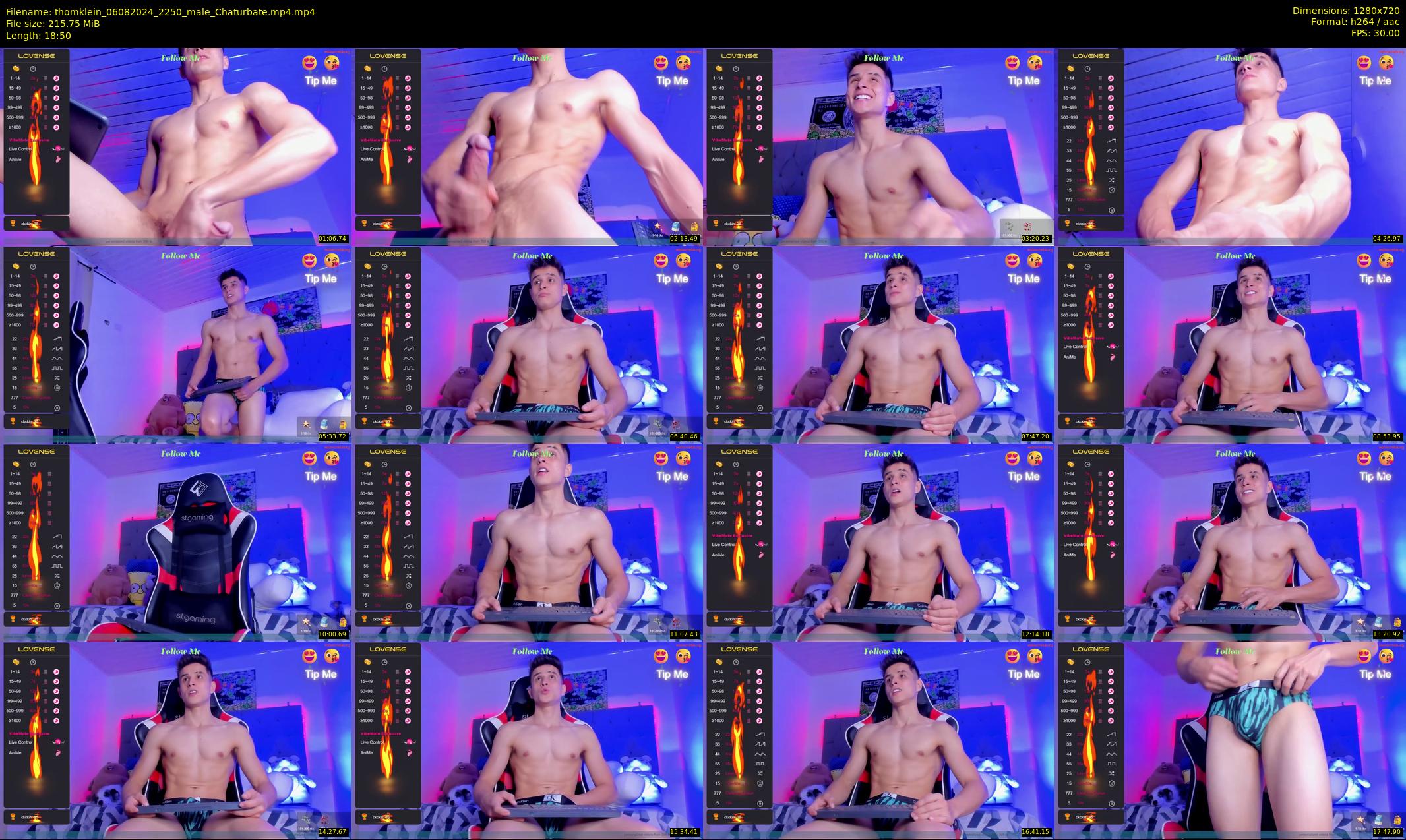thomklein — 19 minute Chaturbate male cam show recording, 720p, Aug 6, 2024